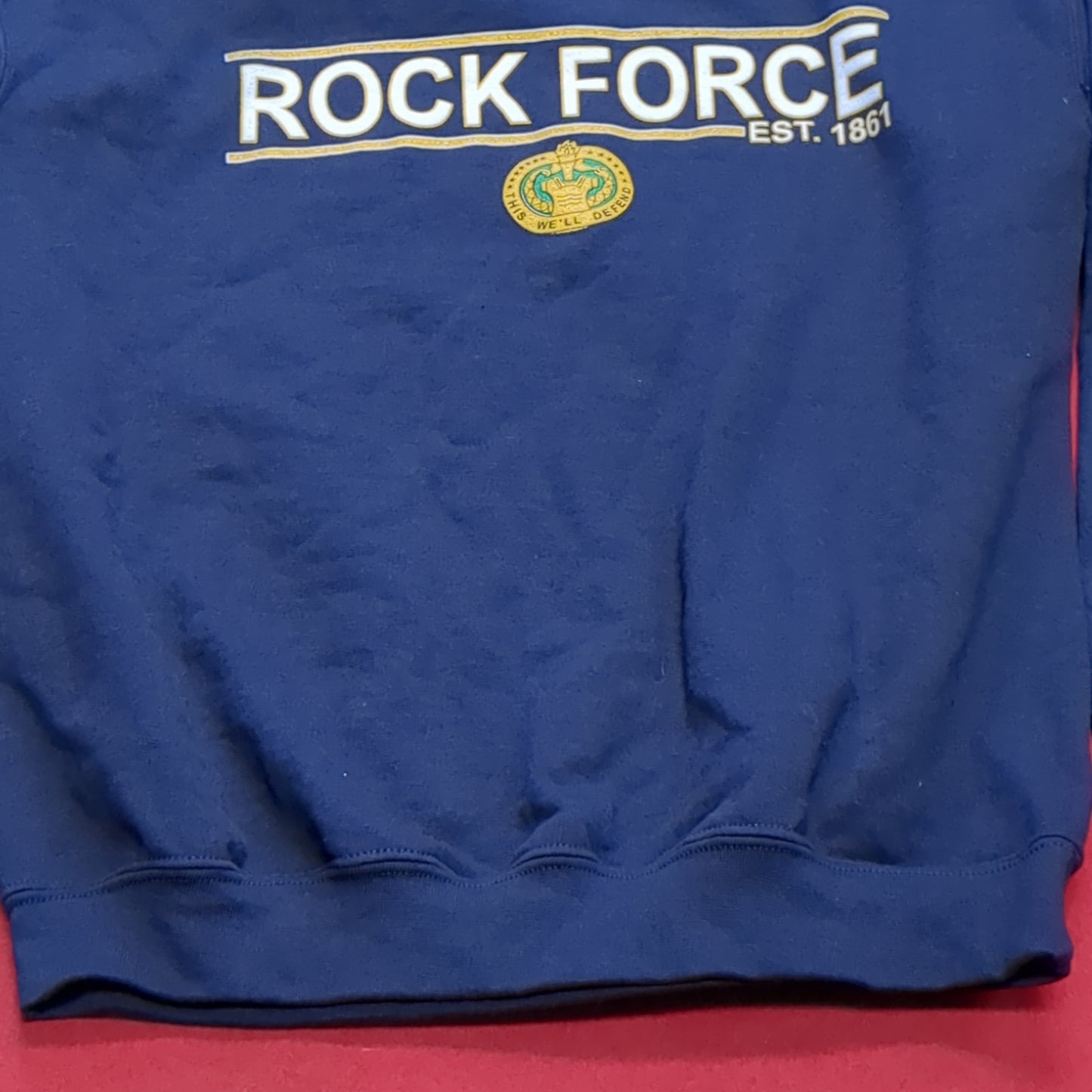 US Army Rock Force Small Blue Mens Crew Sweat Shirt (cw- ea04-AUG194)
