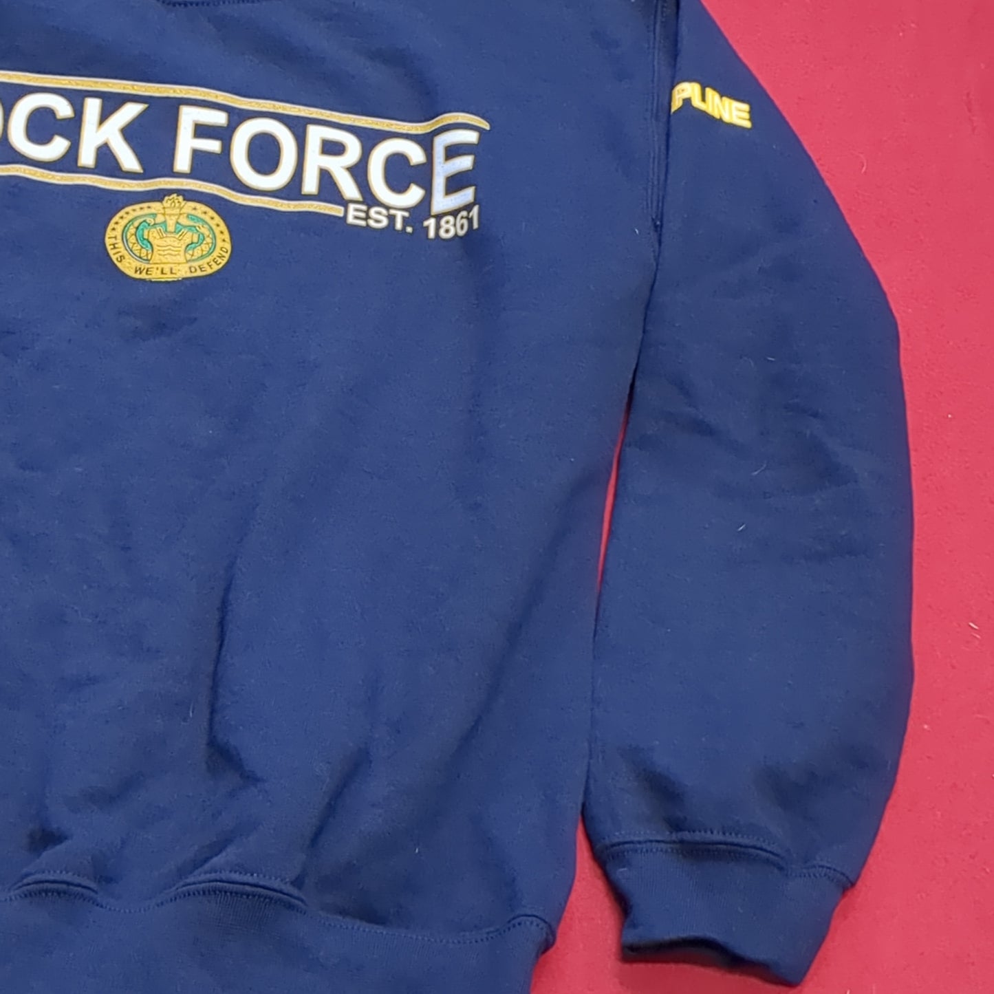 US Army Rock Force Small Blue Mens Crew Sweat Shirt (cw- ea04-AUG194)