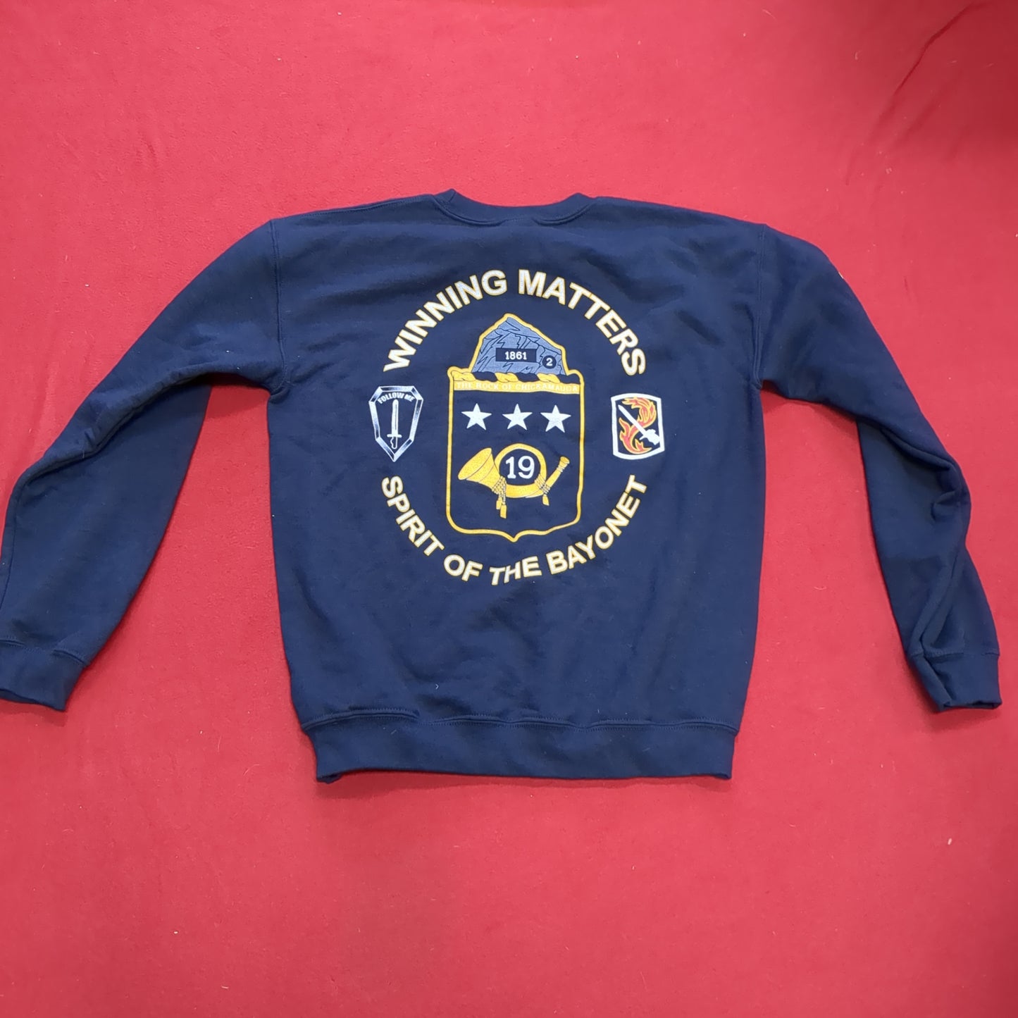 US Army Rock Force Small Blue Mens Crew Sweat Shirt (cw- ea04-AUG194)