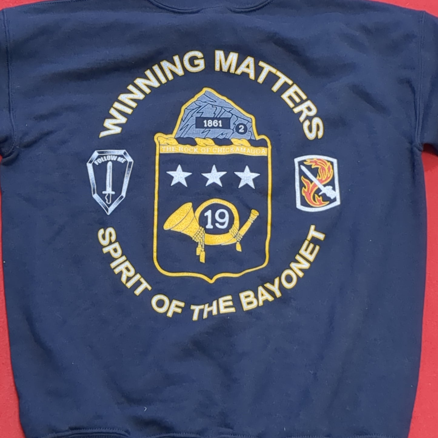 US Army Rock Force Small Blue Mens Crew Sweat Shirt (cw- ea04-AUG194)