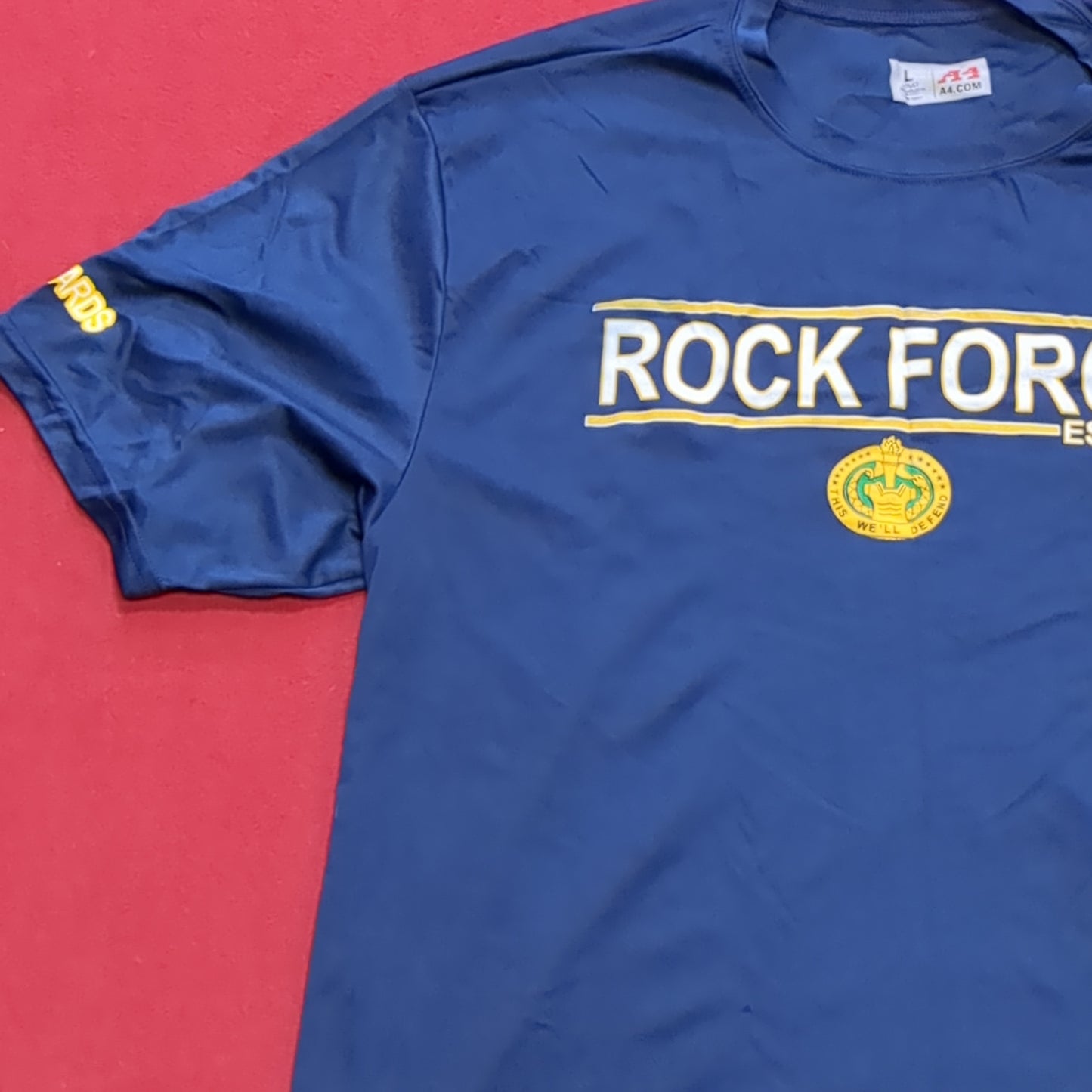 US Army Large Blue Rock Force T-Shirt (cw- ea04-AUG195)