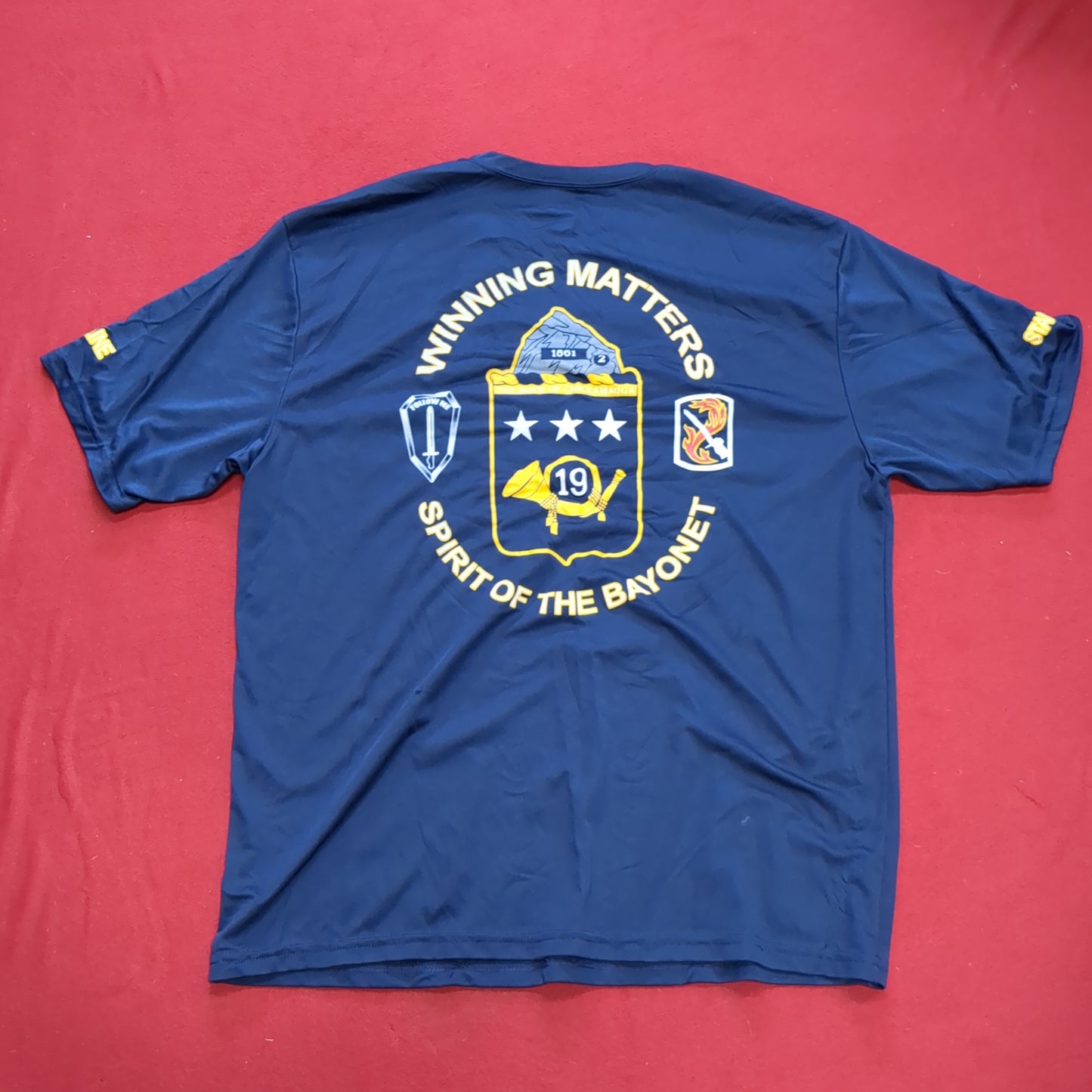 US Army Large Blue Rock Force T-Shirt (cw- ea04-AUG195)