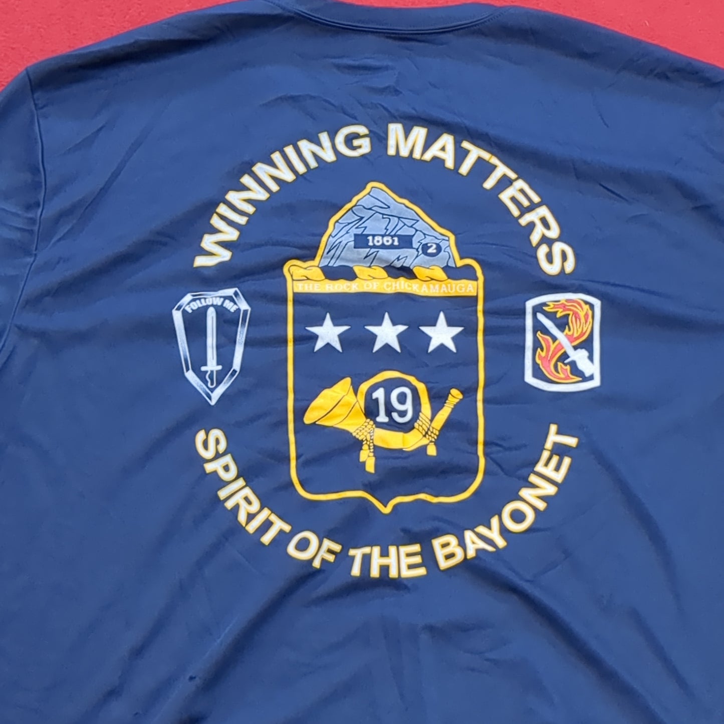 US Army Large Blue Rock Force T-Shirt (cw- ea04-AUG195)