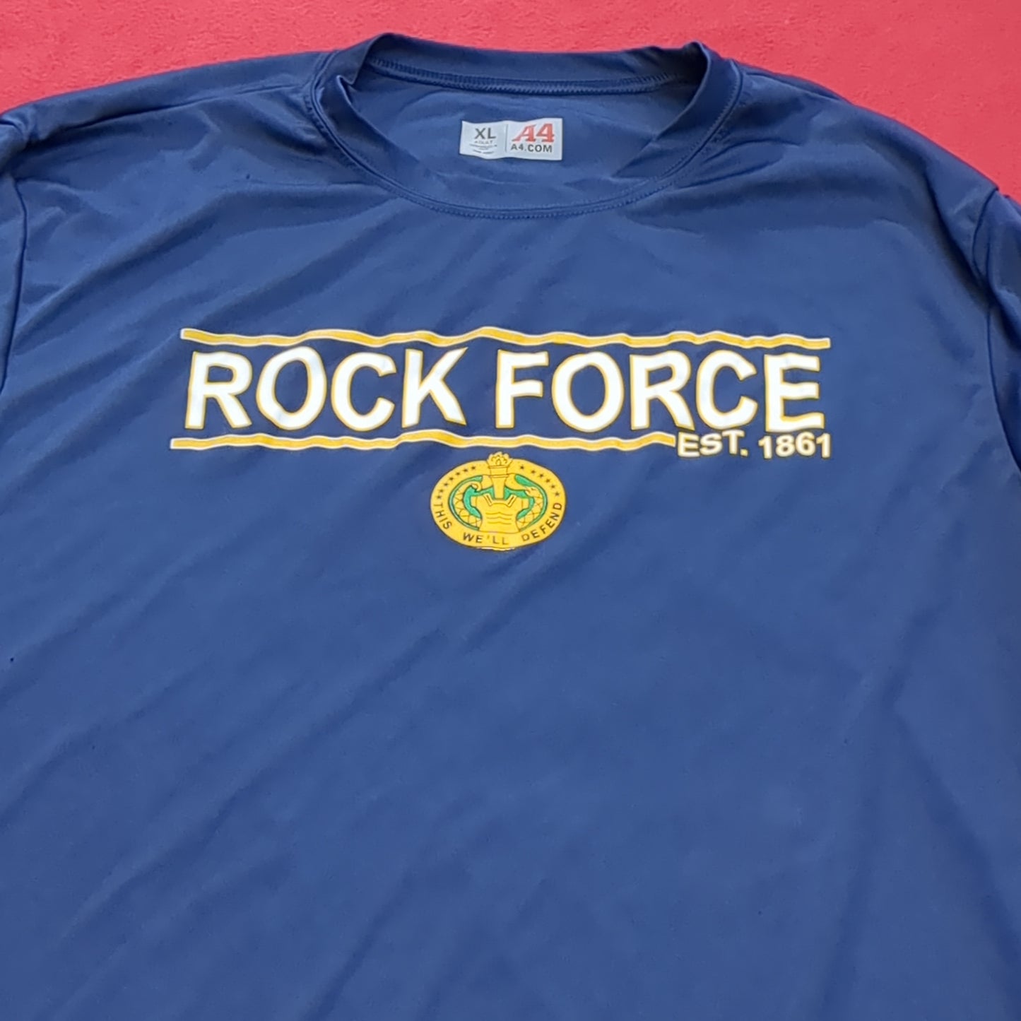 US Army Rock Force X-Large Blue Mens Crew Long Sleeve Shirt (cw- ea04-AUG196)