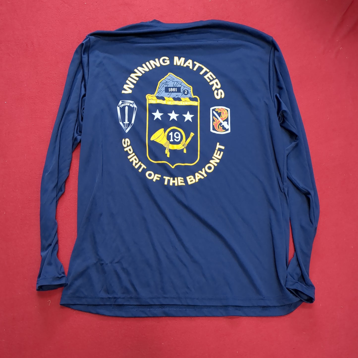 US Army Rock Force X-Large Blue Mens Crew Long Sleeve Shirt (cw- ea04-AUG196)