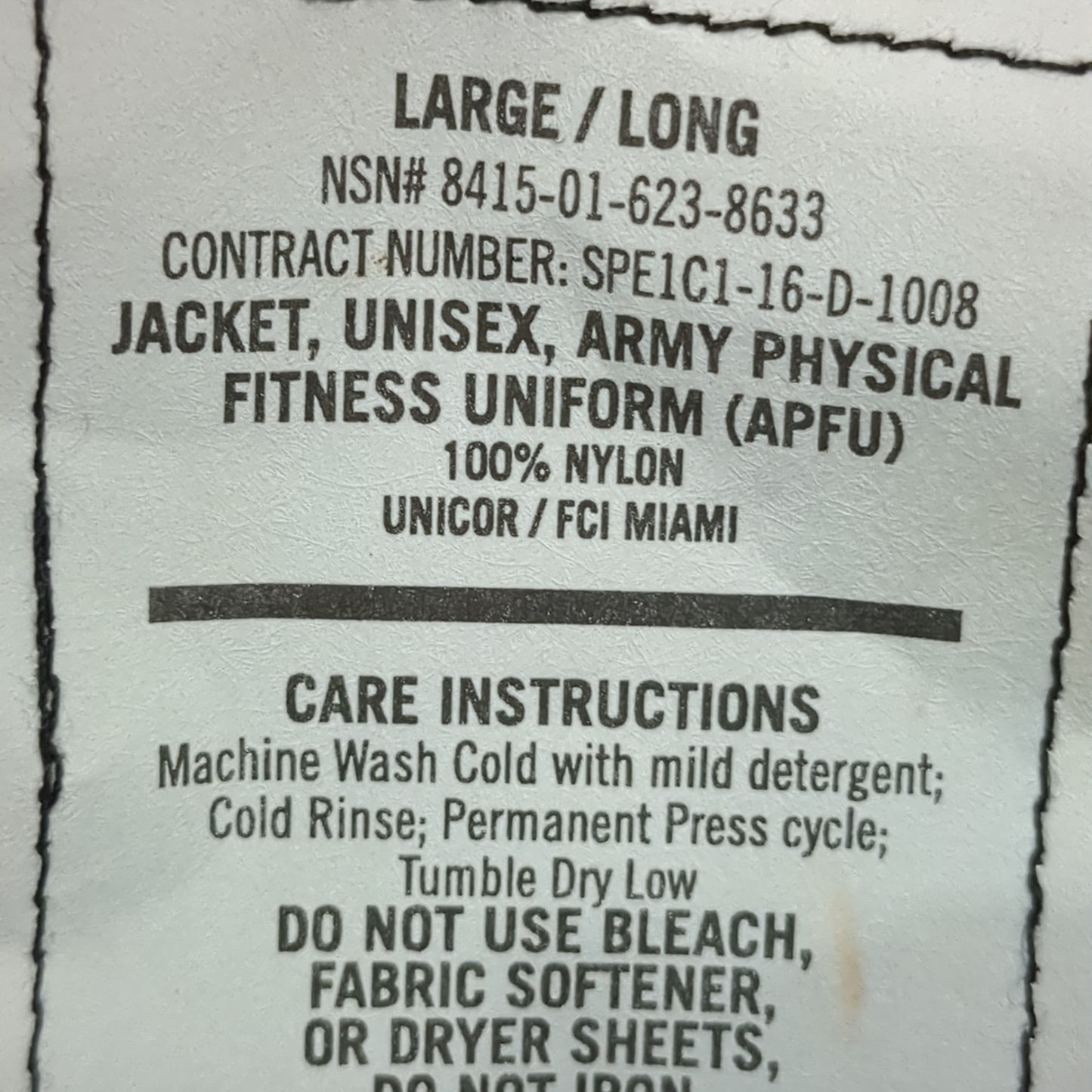 SET of APFU PT Large Long Jacket Pants Black Gold Cold Weather Excellent Condition (fb10-AUG197)
