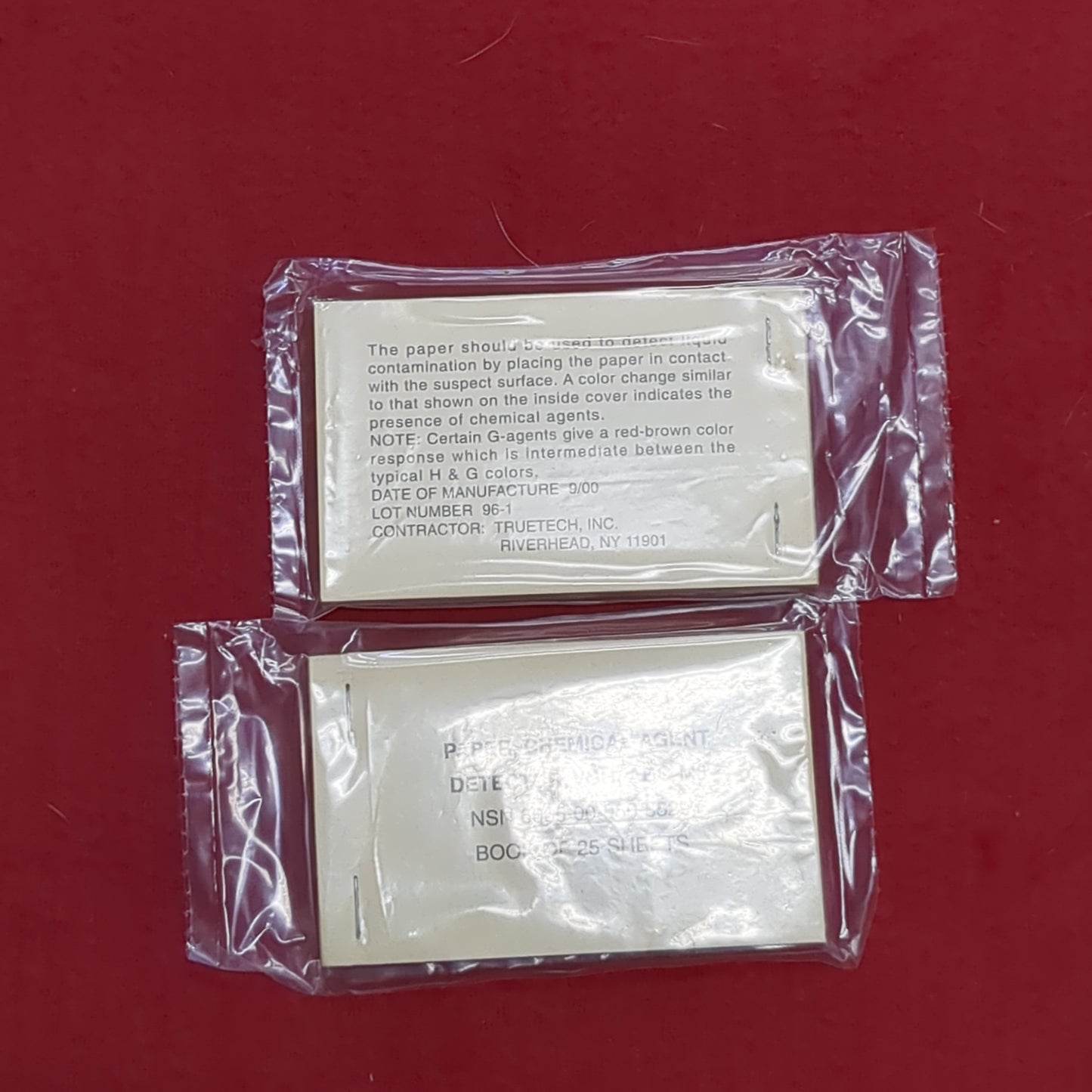 2 x Book of Chemical Agent Detector Paper VGH ABC M8 (12s (ab11-32)