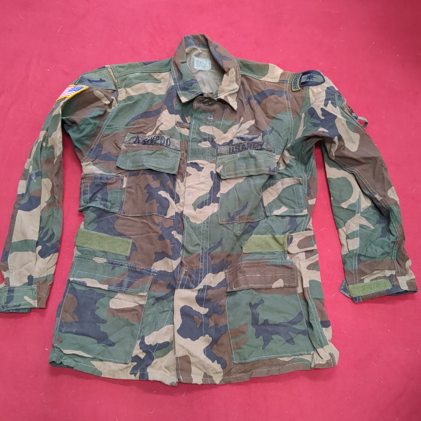 US Army Aircrew Medium Regular BDU Woodland Combat Class I Top Jacket (15s (ab06-12)
