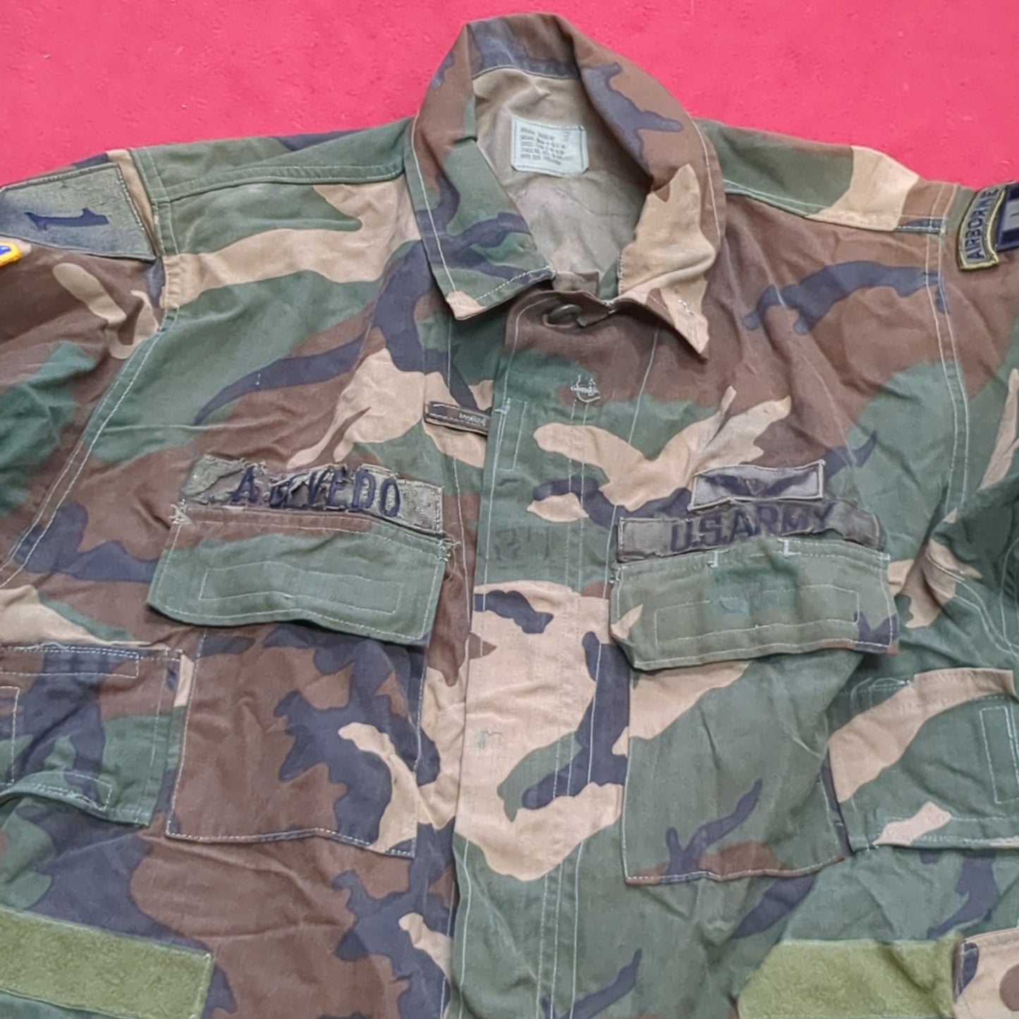 US Army Aircrew Medium Regular BDU Woodland Combat Class I Top Jacket (15s (ab06-12)