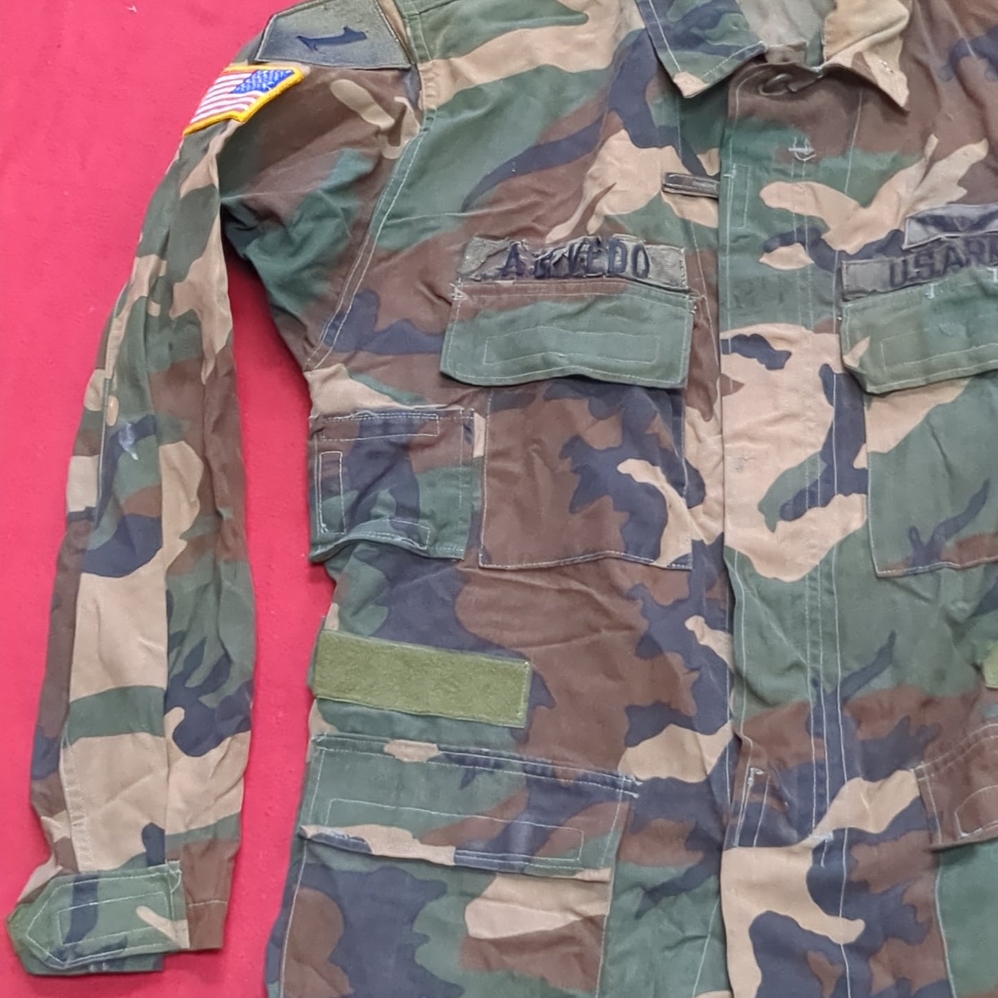 US Army Aircrew Medium Regular BDU Woodland Combat Class I Top Jacket (15s (ab06-12)