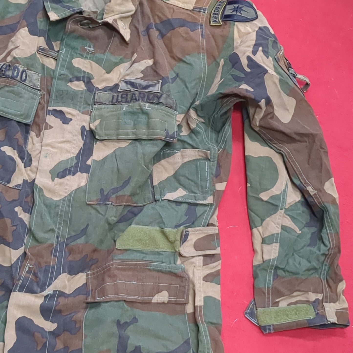 US Army Aircrew Medium Regular BDU Woodland Combat Class I Top Jacket (15s (ab06-12)