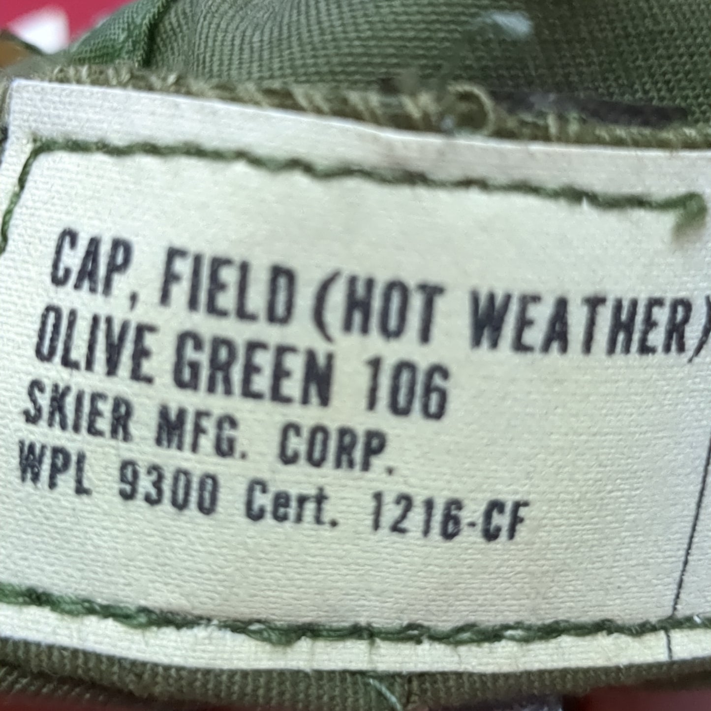 Vintage 6 5/8 Hot Weather OG-106 Army Field Cap (13s (ab12-5)