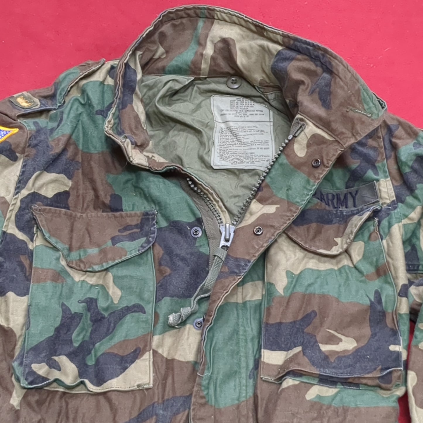 VINTAGE Small Short BDU Woodland Cold Weather Field Jacket (16s (ab07-14)