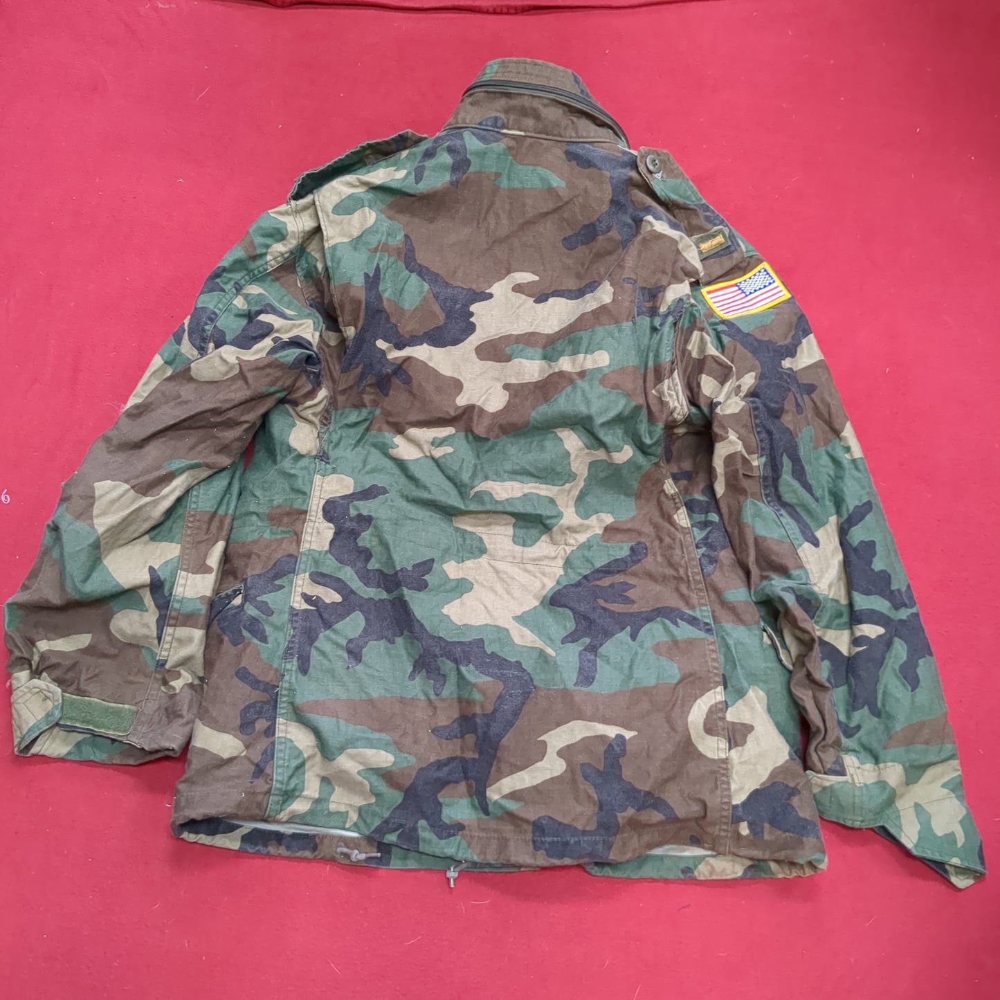 VINTAGE Small Short BDU Woodland Cold Weather Field Jacket (16s (ab07-14)