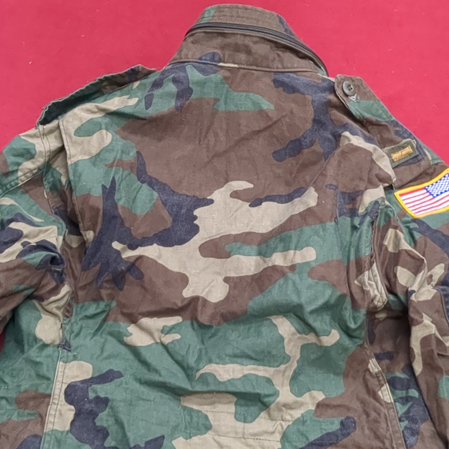 VINTAGE Small Short BDU Woodland Cold Weather Field Jacket (16s (ab07-14)