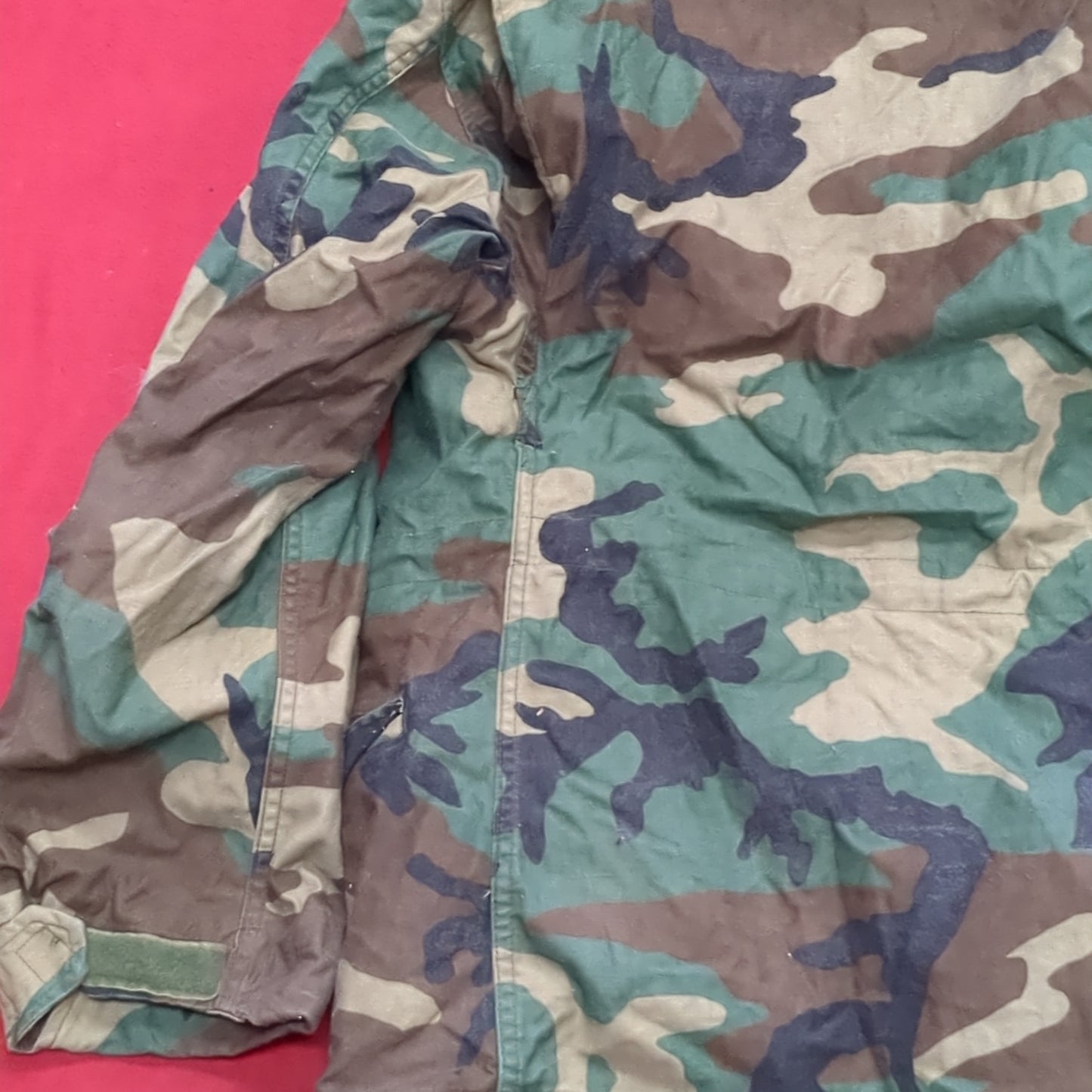 VINTAGE Small Short BDU Woodland Cold Weather Field Jacket (16s (ab07-14)