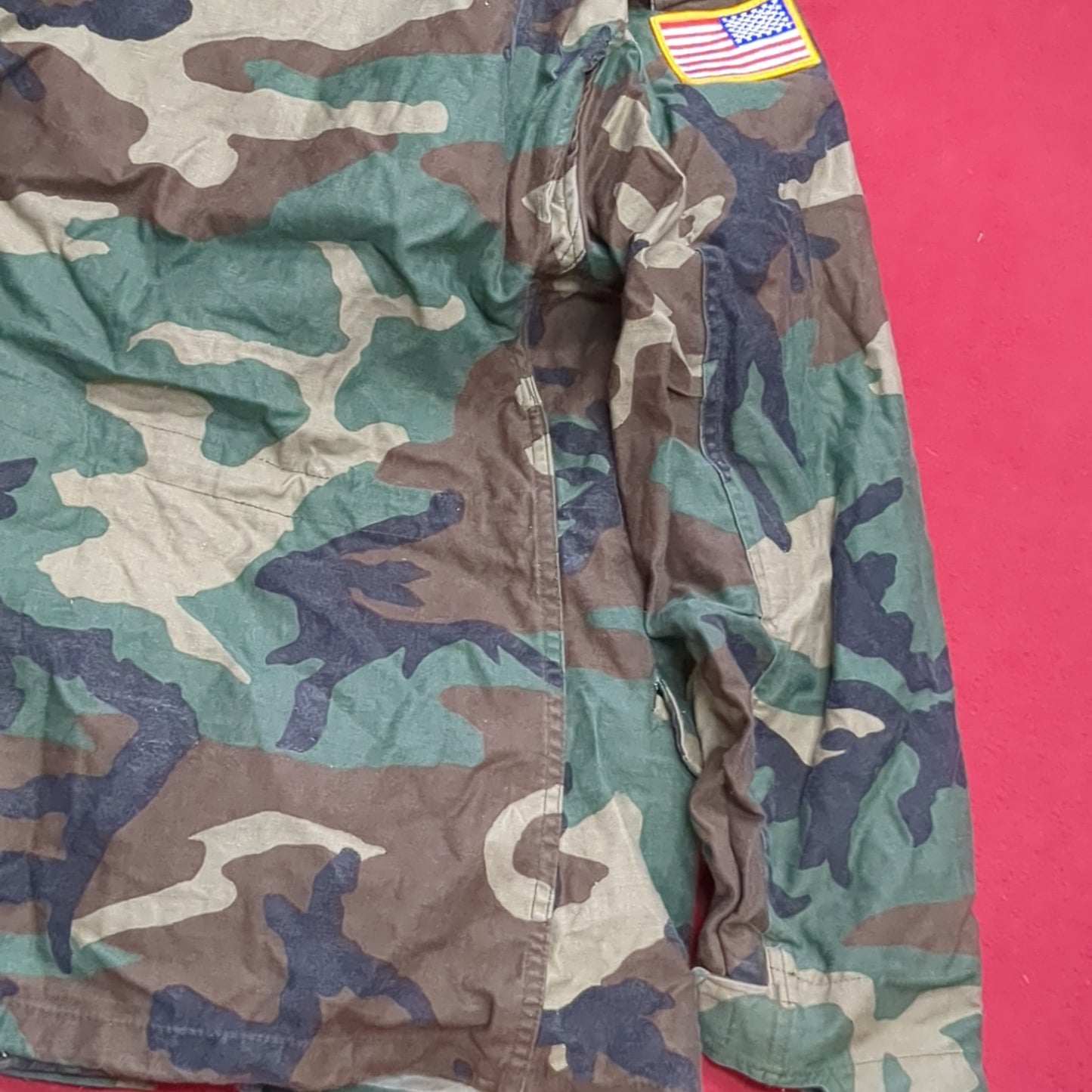 VINTAGE Small Short BDU Woodland Cold Weather Field Jacket (16s (ab07-14)