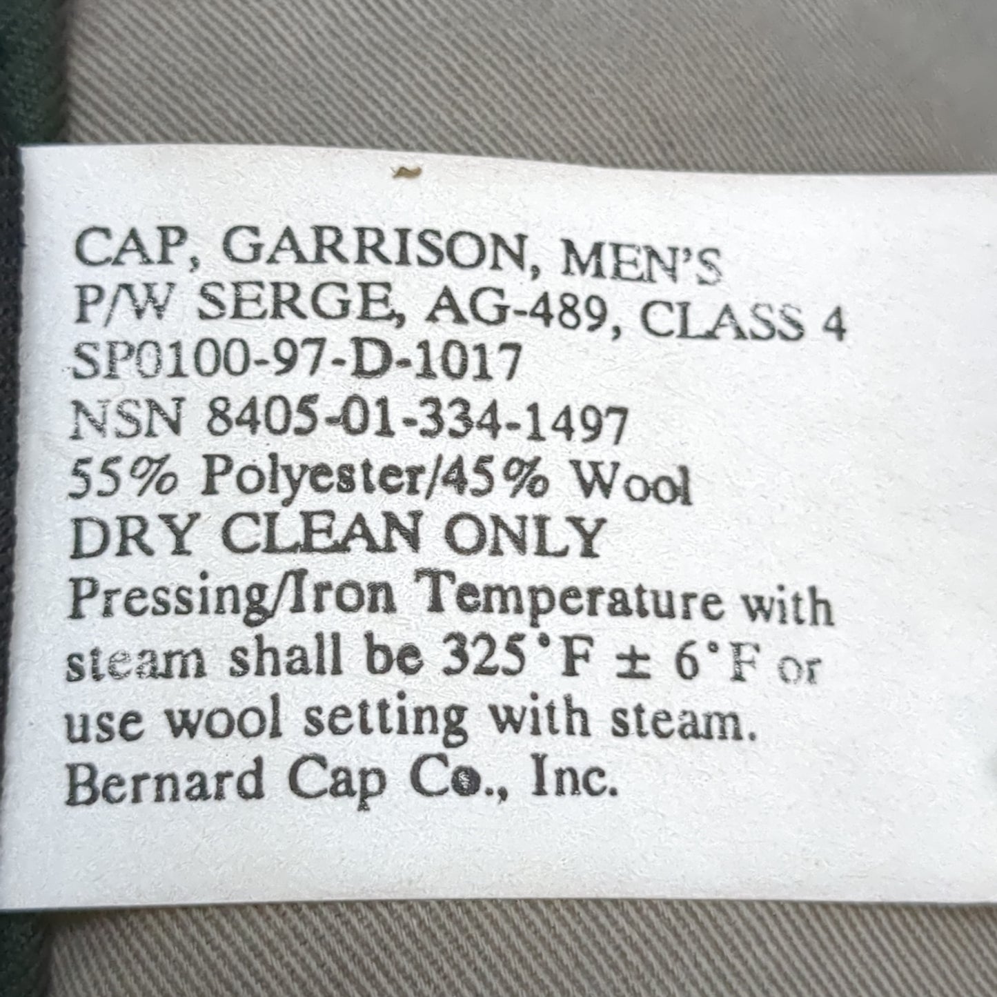 VINTAGE AG-489 6 7/8 Wool Serge Garrison Cap (22s ac15-8)
