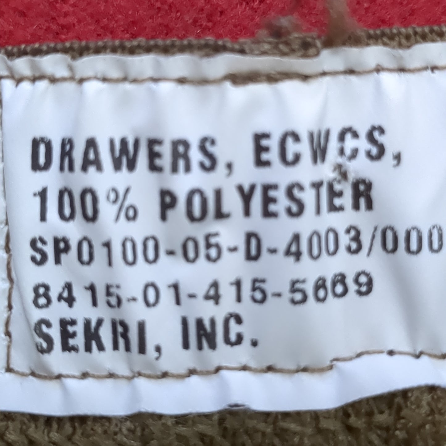 US Army Medium ECWS Brown Cold Weather Poly-Pro Pants (CW- ea04-AUG232)