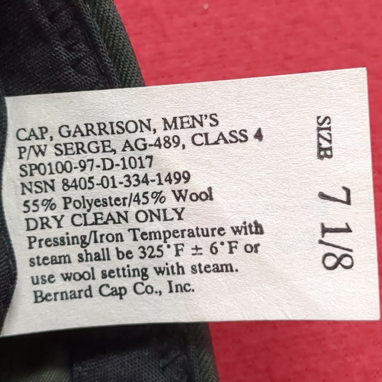VINTAGE 7 1/8 Serge AG-489 Men's Garrison Cap (23s ac10-34)