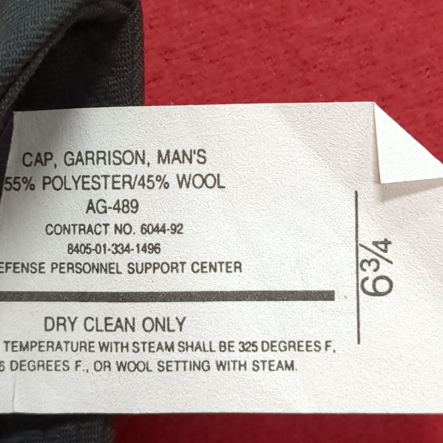 VINTAGE 6 3/4 Serge AG-489 Men's Garrison Cap (23s ac10-38)