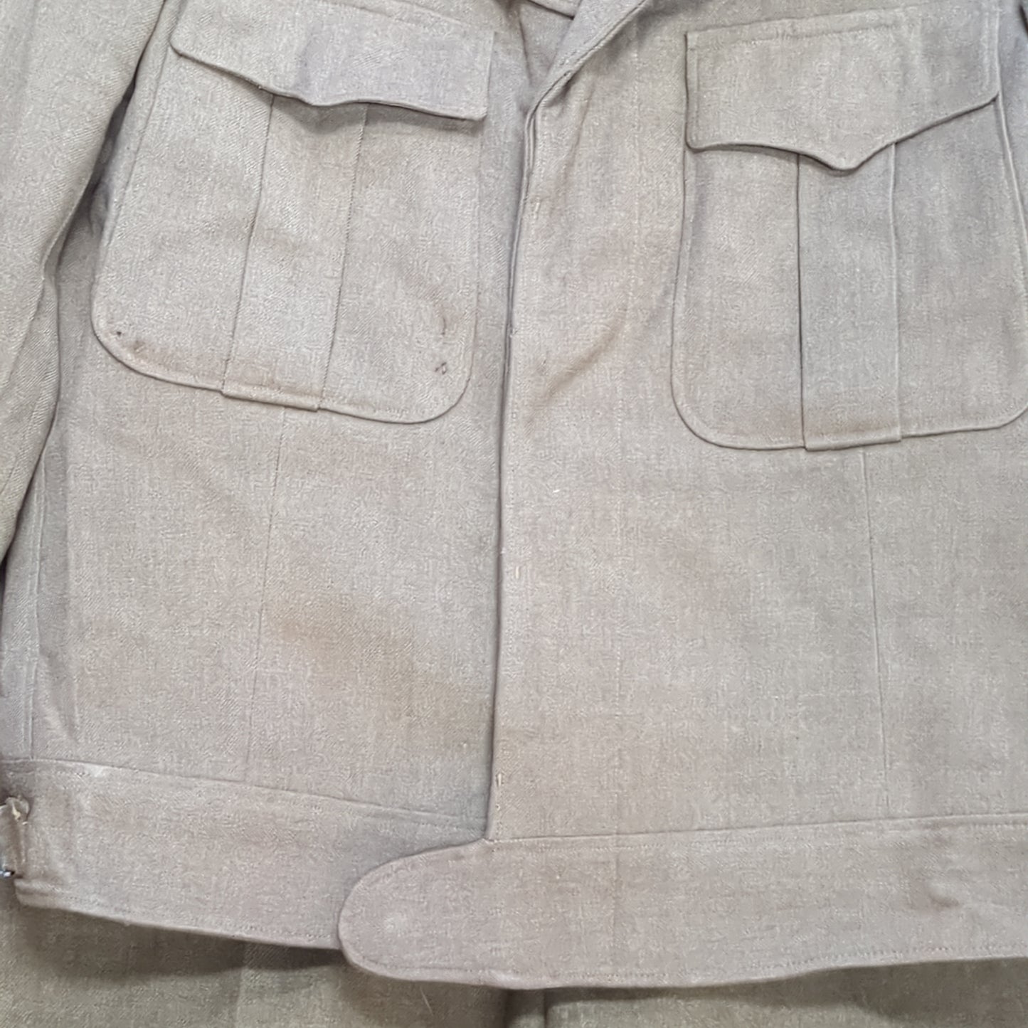Set of US Army World War II Uniform Jacket Pants Cap (23s ac10-g114)