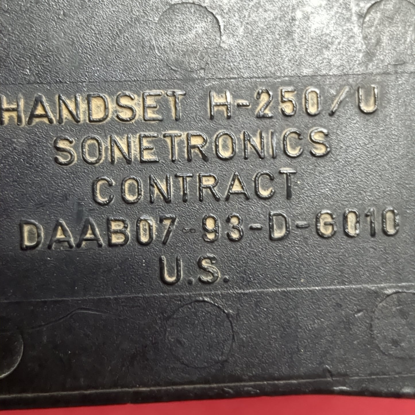 VINTAGE US Army Sonetronics H250-U 5 pin Handset Microphone (23s ac10-12)