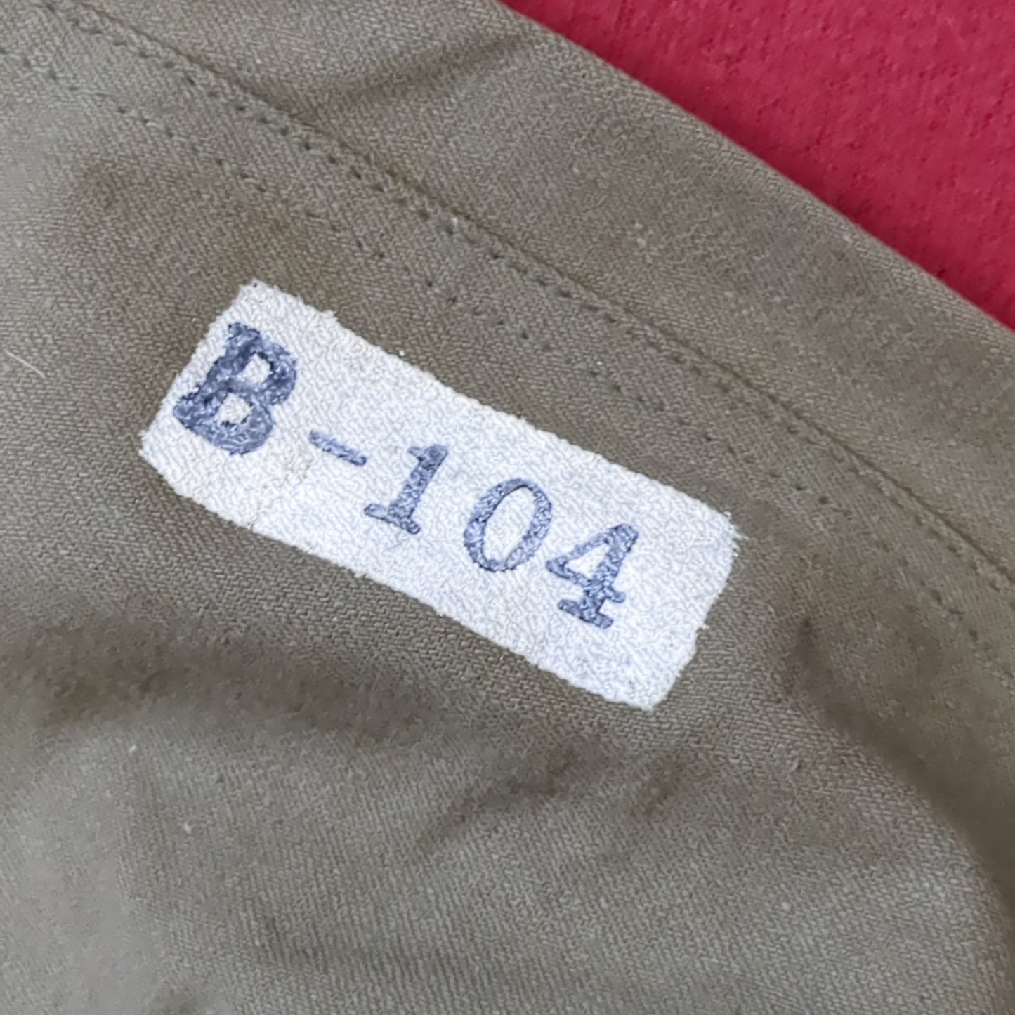 Korean War Era 1953 US Army Olive Green Cloth Barracks Clothing Bag (29s-ac12-g133)