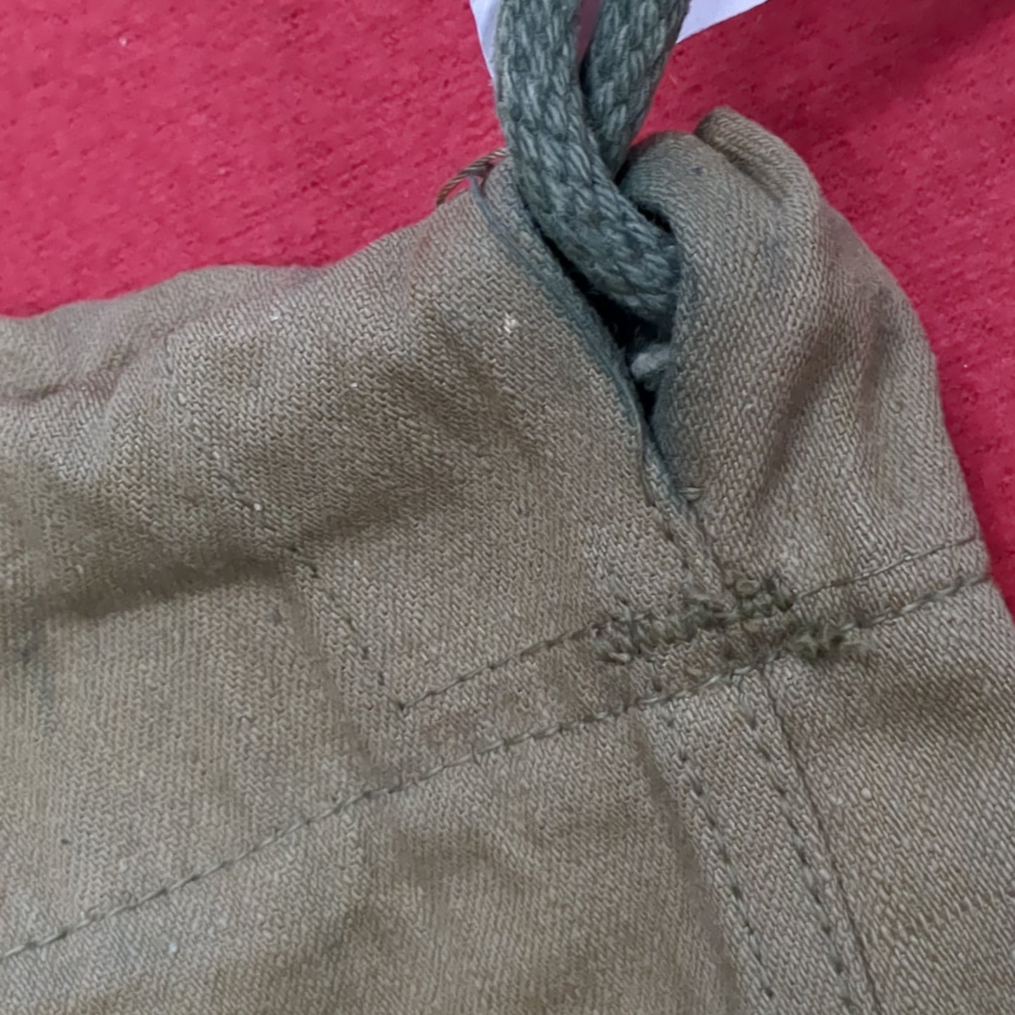 Korean War Era 1953 US Army Olive Green Cloth Barracks Clothing Bag (29s-ac12-g133)