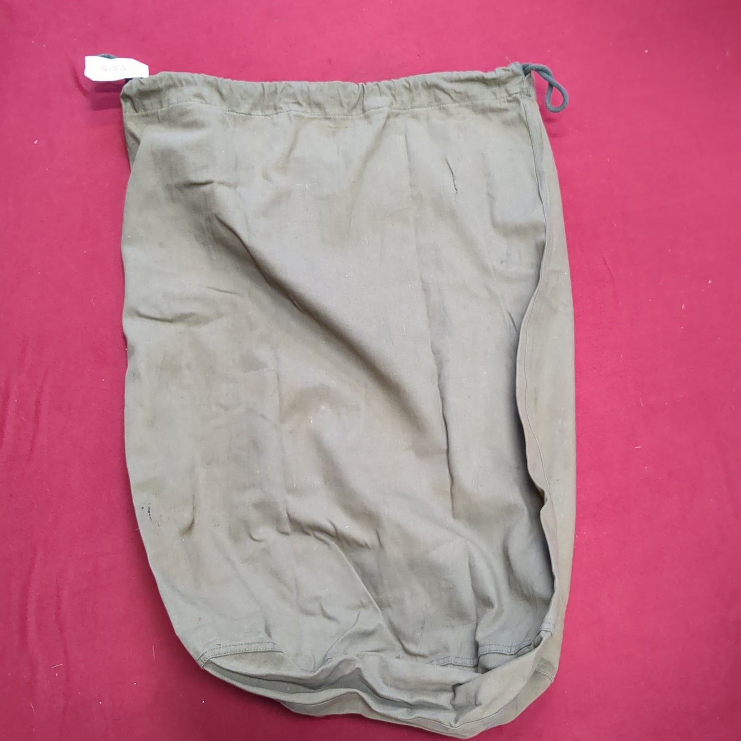 Korean War Era 1953 US Army Olive Green Cloth Barracks Clothing Bag (29s-ac12-g133)