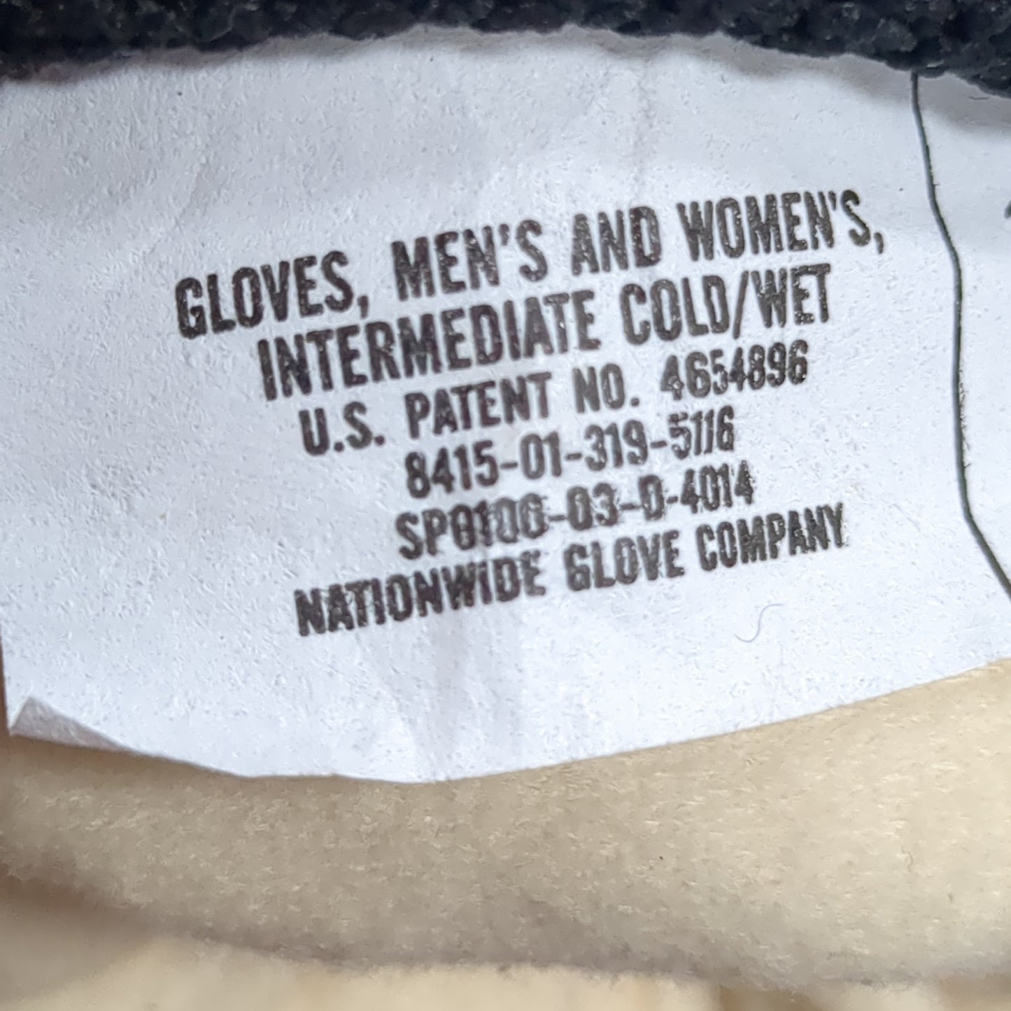 Pair of Black Leather Cold/Wet Weather Gloves Size X-Large (cb04-14)