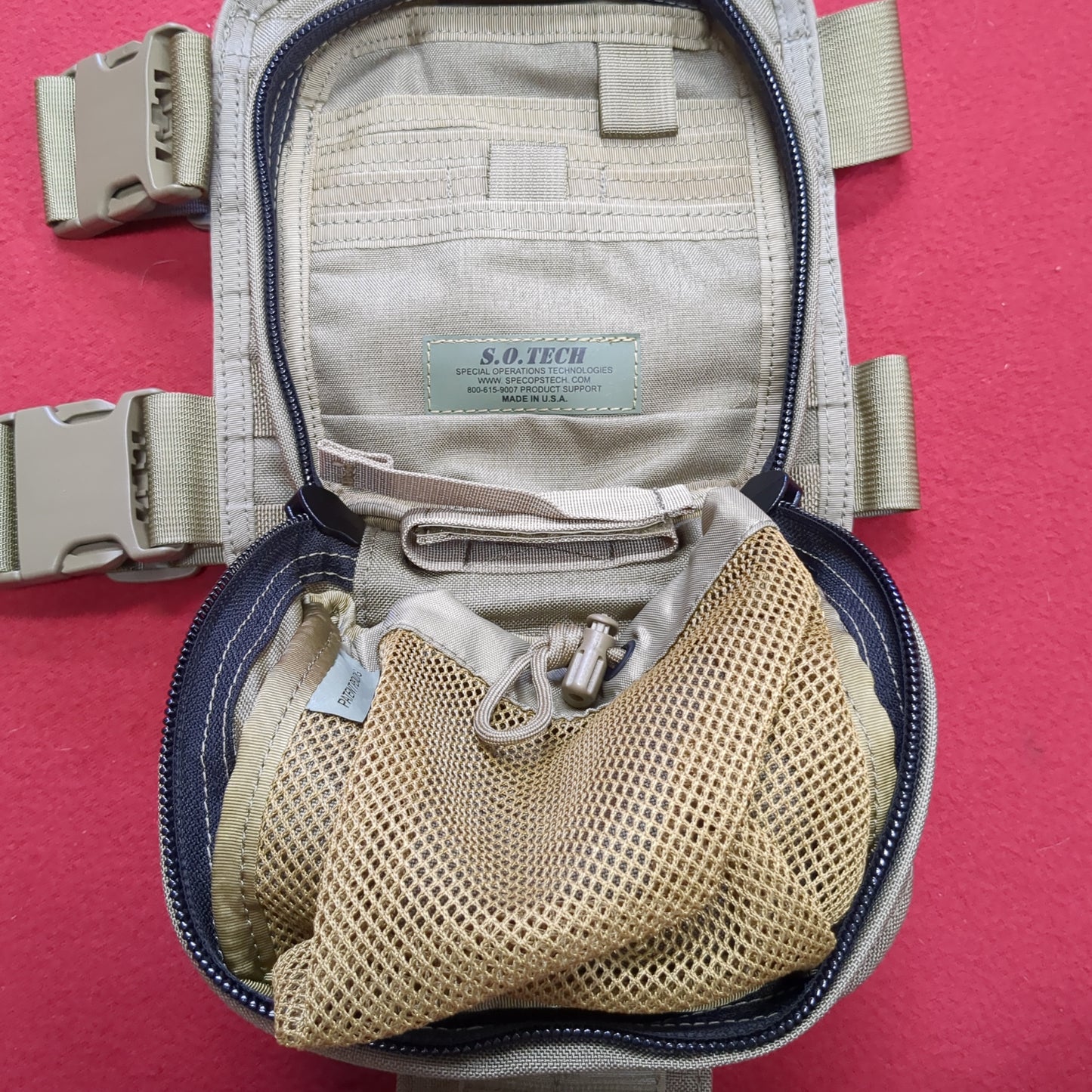 SO TECH Coyote Brown BLOCS Claw Padded Thigh Rig with Individual Medical Aid IFAK Pouch with Insert (30CR ca5-31)