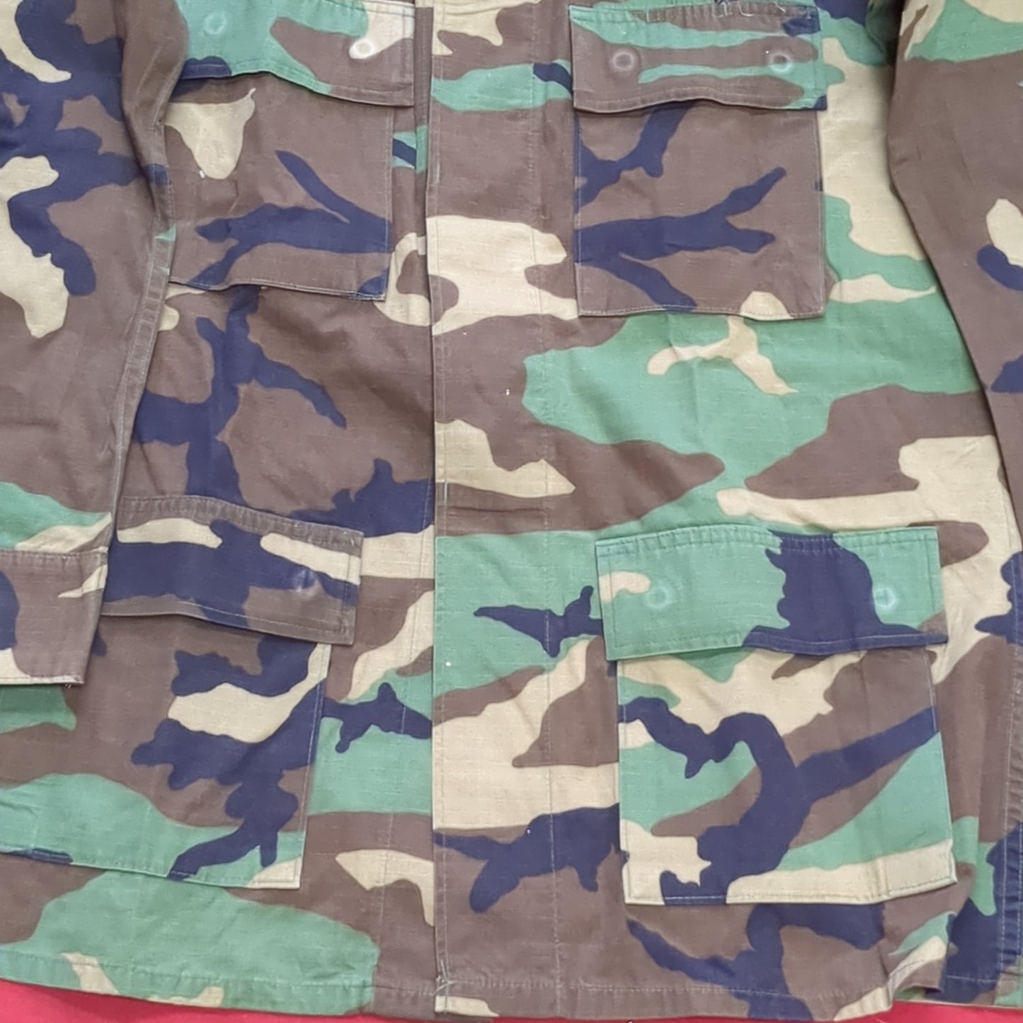 US Army MEDIUM LONG Uniform Top Warm Weather BDU Woodland Pattern (10CR ca8-10)