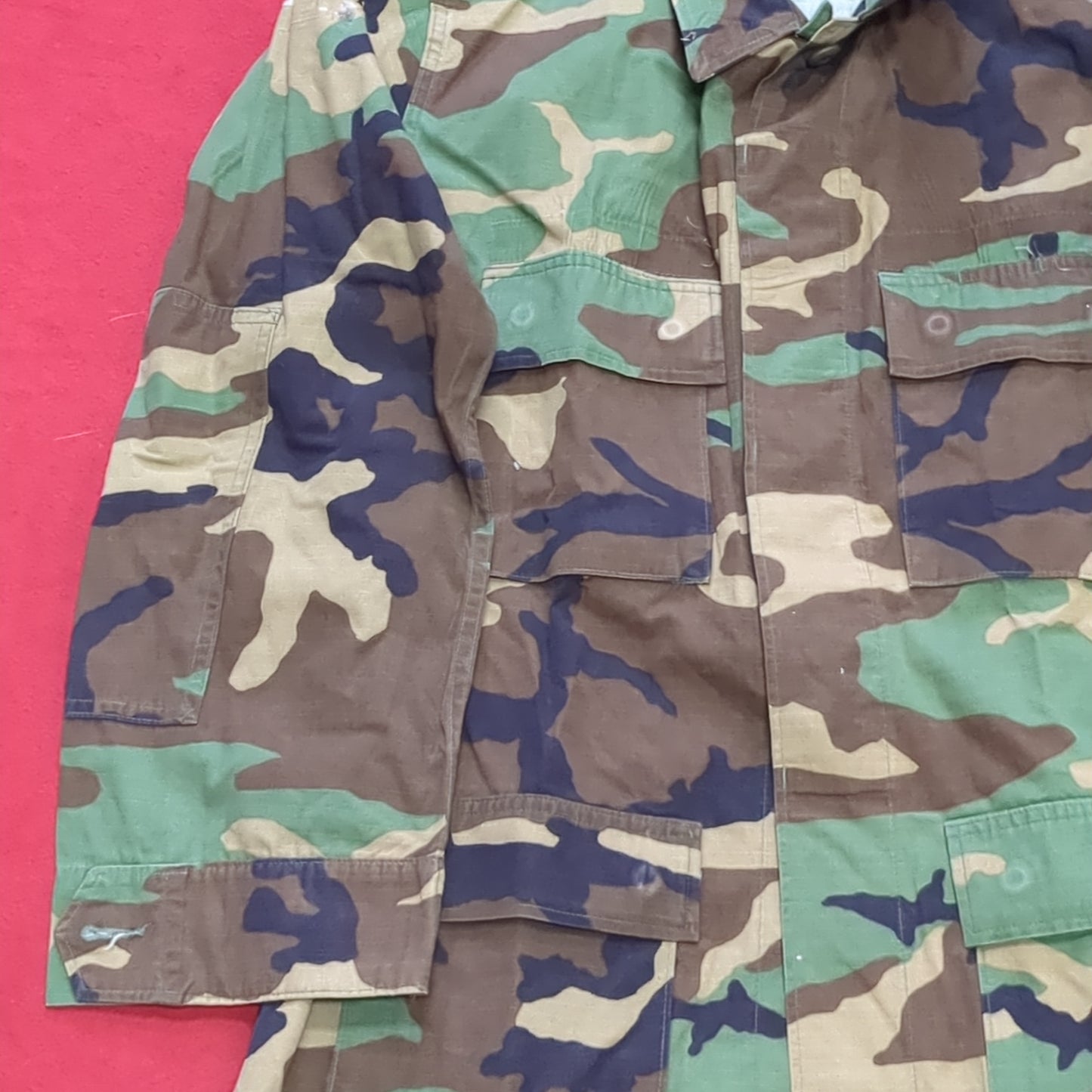 US Army MEDIUM LONG Uniform Top Warm Weather BDU Woodland Pattern (10CR ca8-10)