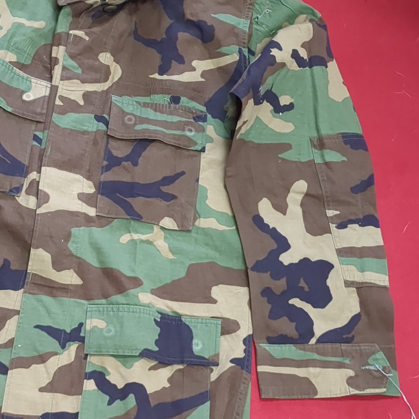 US Army MEDIUM LONG Uniform Top Warm Weather BDU Woodland Pattern (10CR ca8-10)