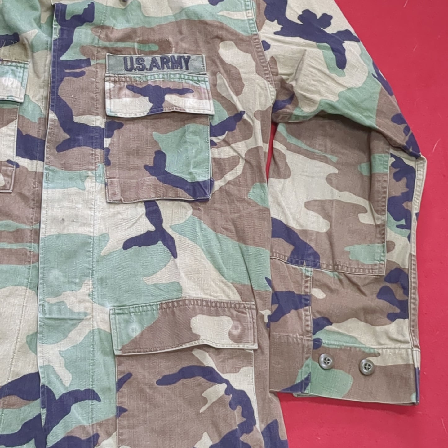 US Army US Army MEDIUM LONG Uniform Top BDU Woodland Pattern (10CR ca8-1)