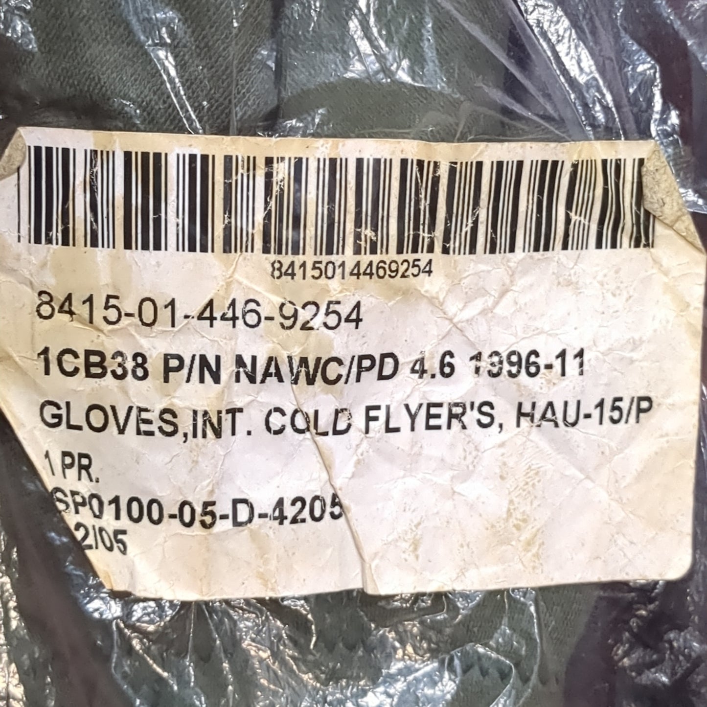 NOS Men's HAU-15/P Flyer's Intermediate Cold Weather Gloves (cb03-AUG248)