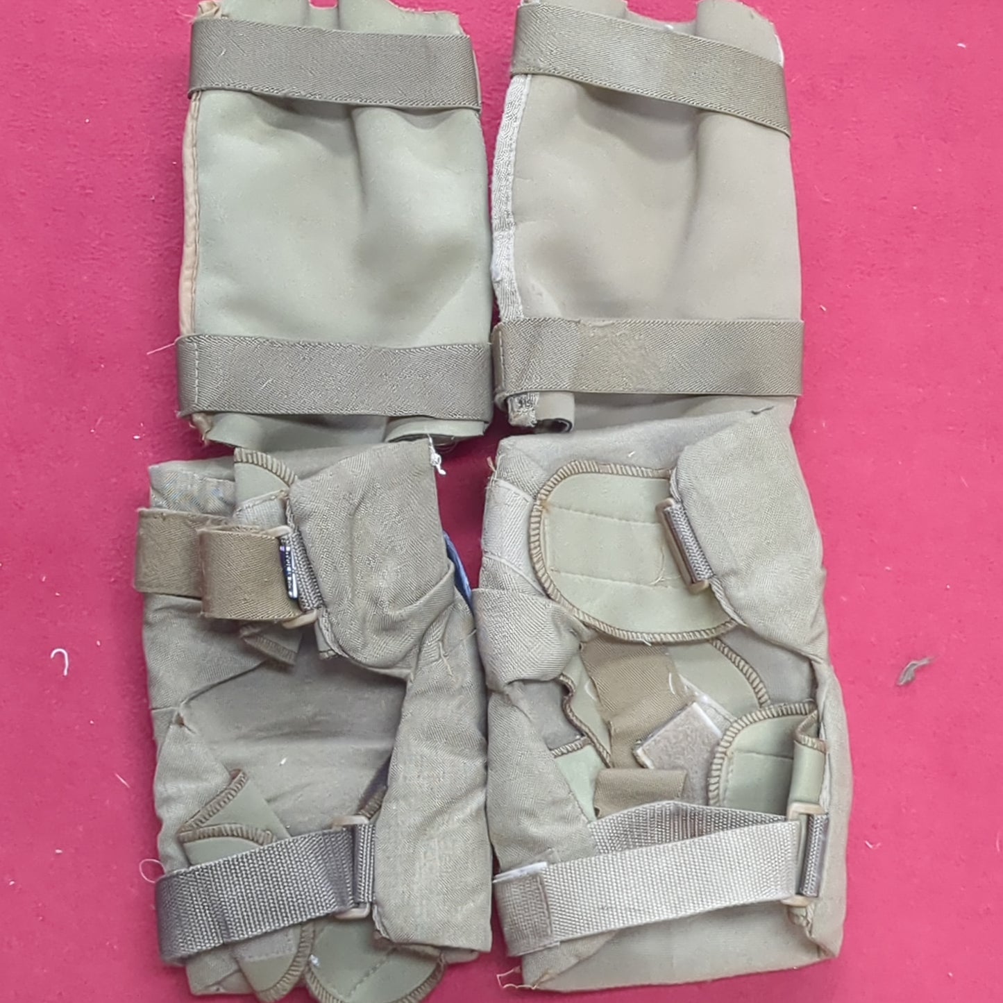 US Army Bijans Medium Coyote Knee Elbow Pad Set Used (GCG2- da12-AUG260)