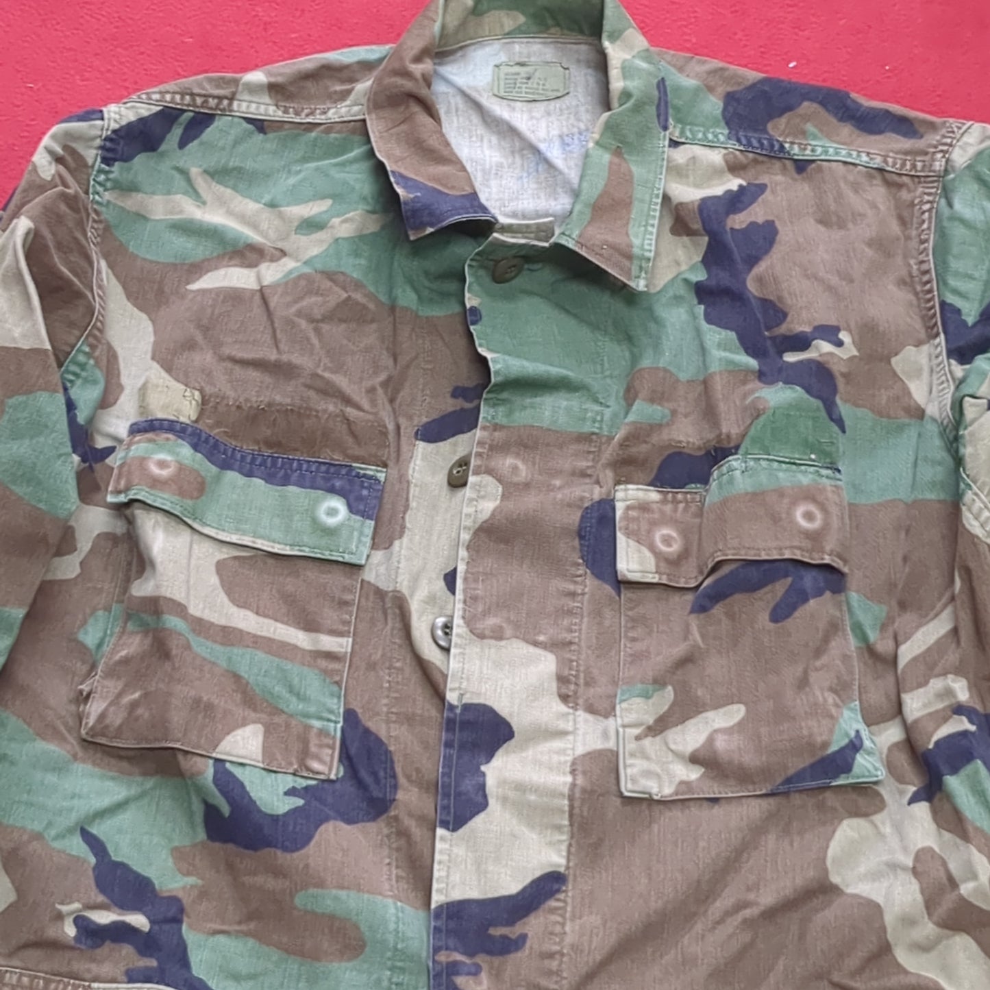 US Army US Army MEDIUM LONG Uniform Top BDU Woodland Pattern (10CR ca8-9)