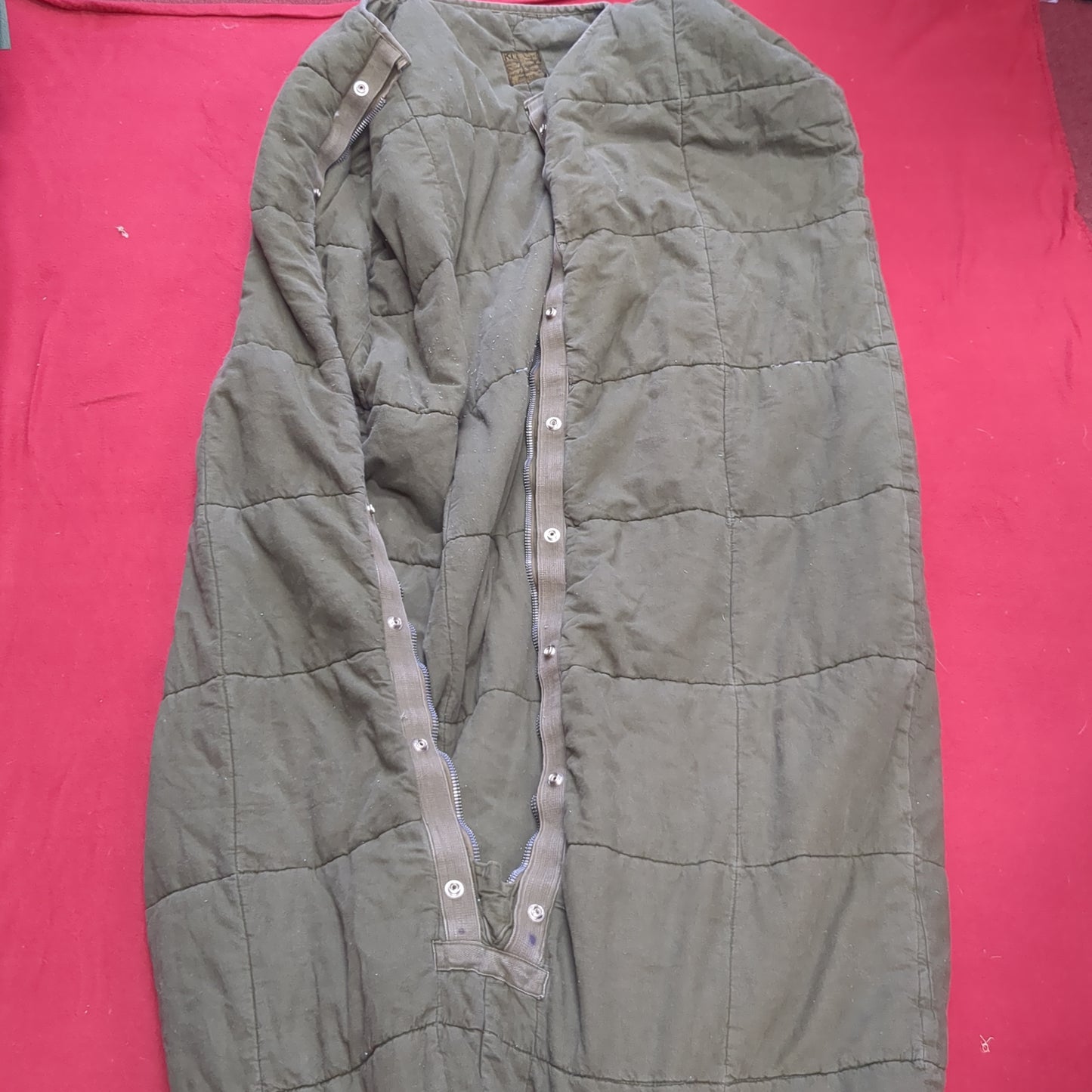 RARE 1959 Dutch Layered Sleeping Bag Slaapzak M58 W/ Internal And External Sleeping Bag Binnenslaapzak Military Surplus KL Leger (BA05-AUG333)