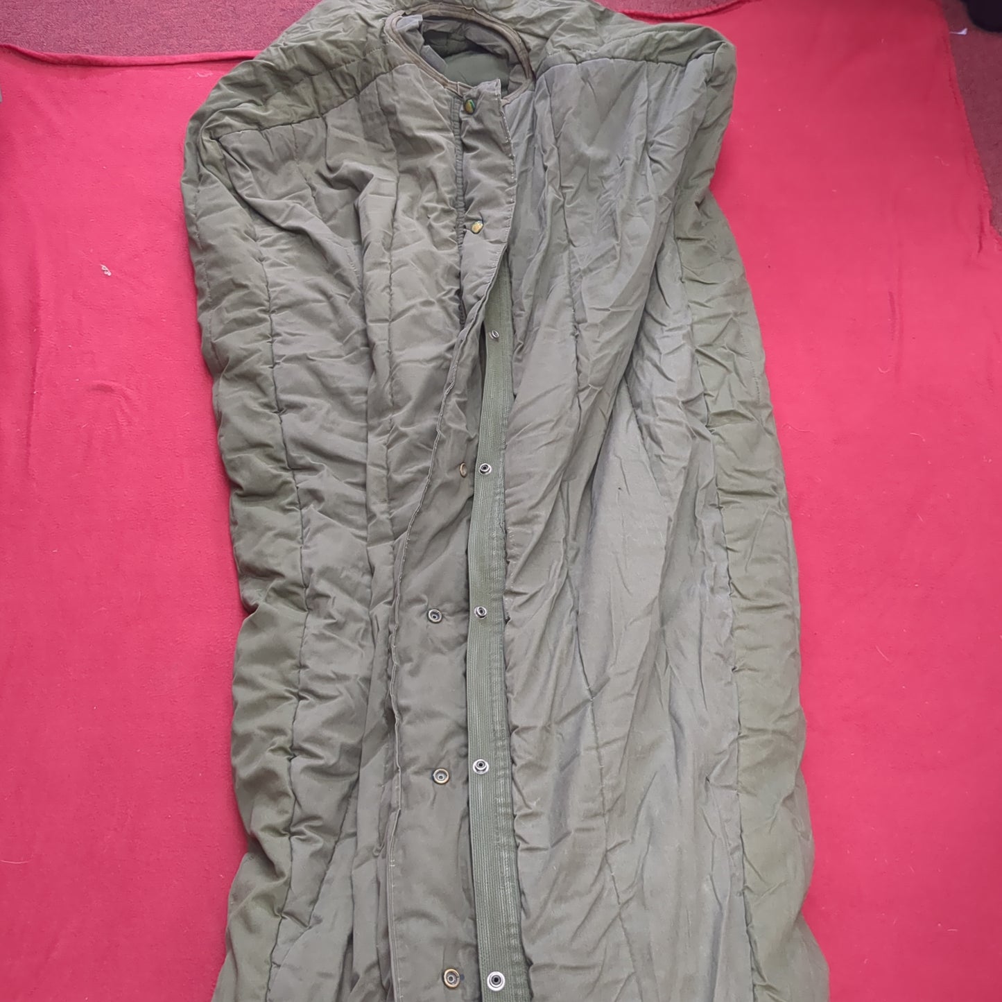 1980s USGI Intermediate Cold Weather Sleeping Bag Olive Green OD (15cc-AUG334)