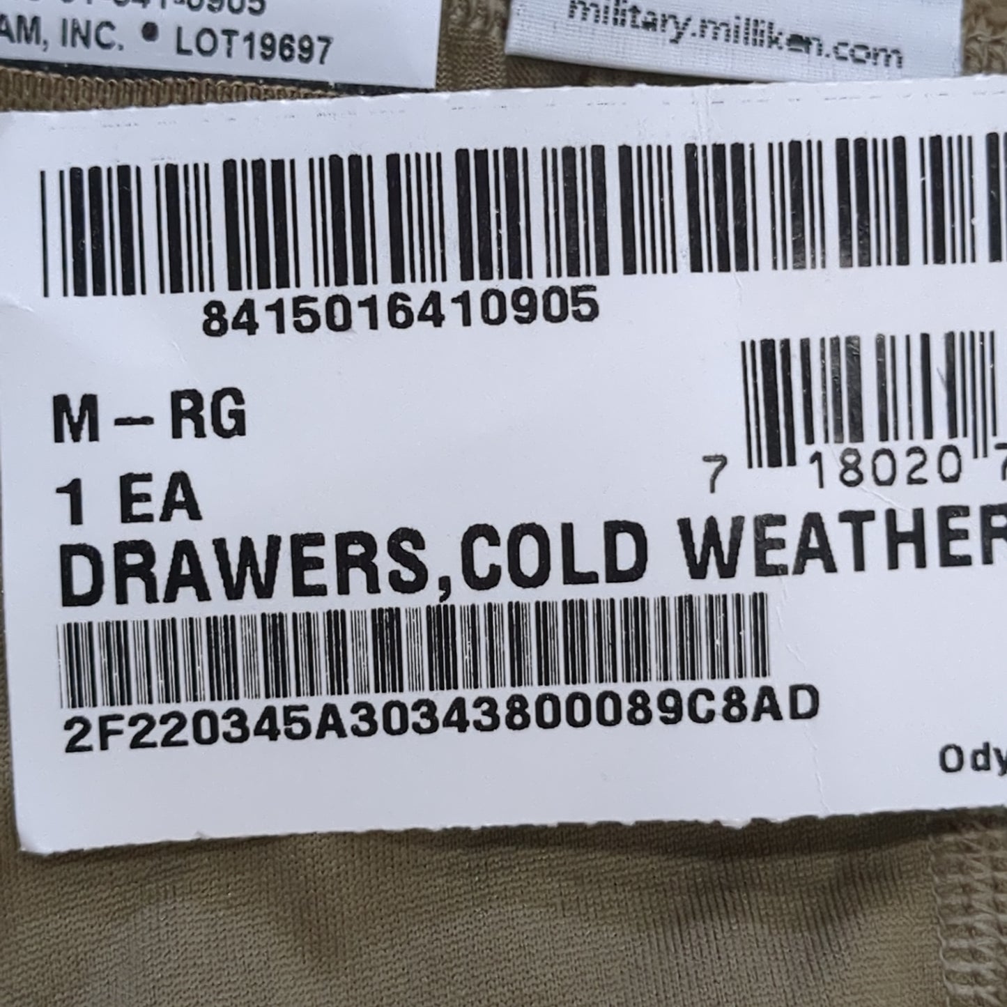 NWT US Army Coyote Medium Regular Silks Gen III Level 1 Cold Weather Pants Bottom (fa07-AUG357)