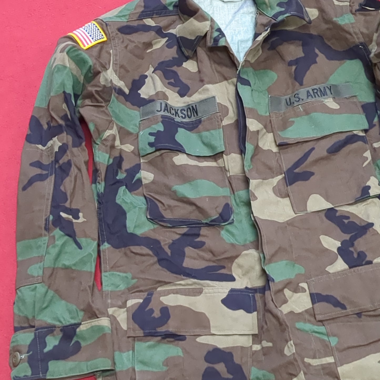 US Army SMALL REGULAR Uniform Top BDU Woodland Pattern (09CR cb5-2)
