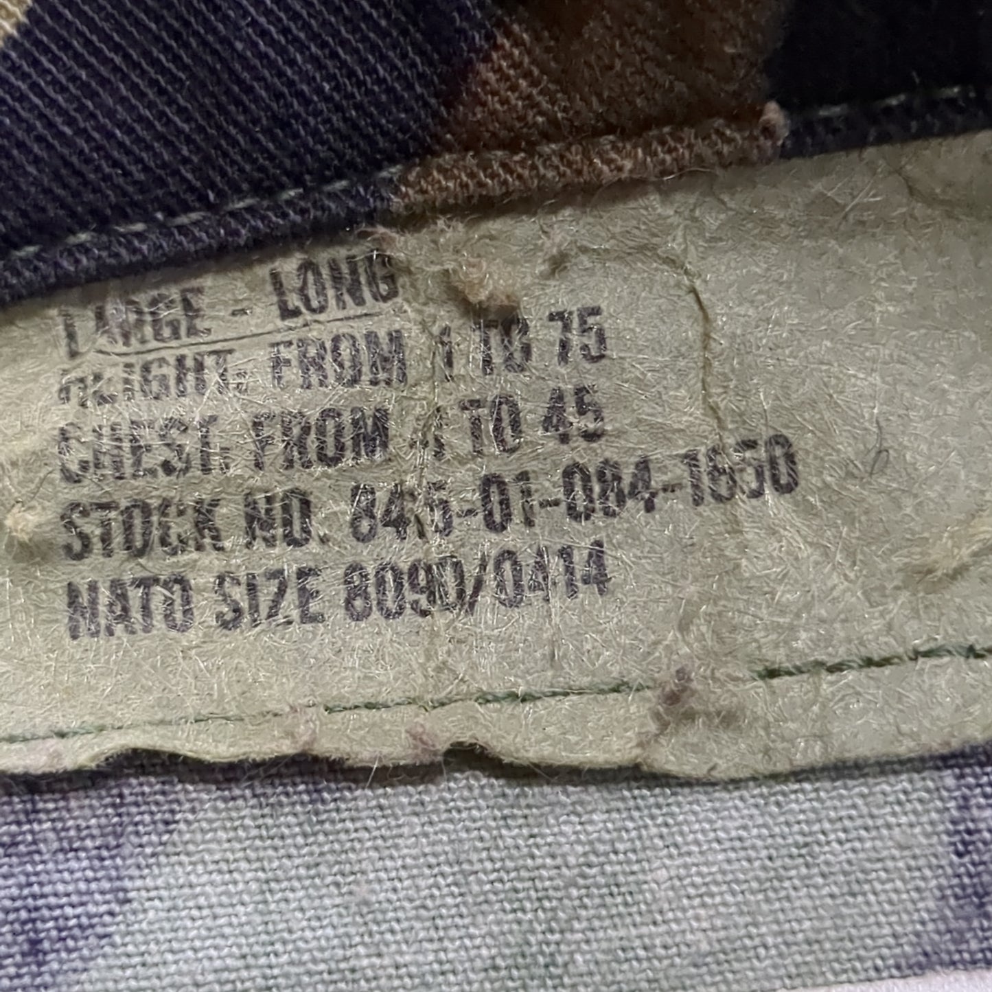US Army LARGE LONG Uniform Top BDU Woodland Pattern (03cc cb7-7)