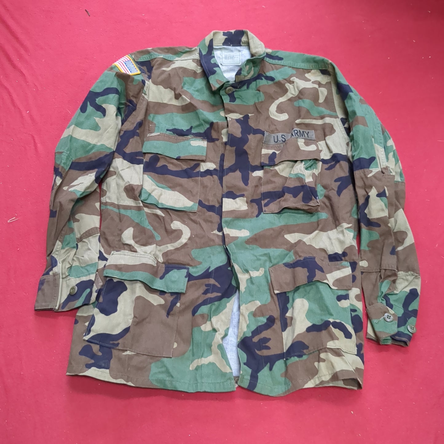 US Army LARGE LONG Uniform Top BDU Woodland Pattern (03cc cb7-8)