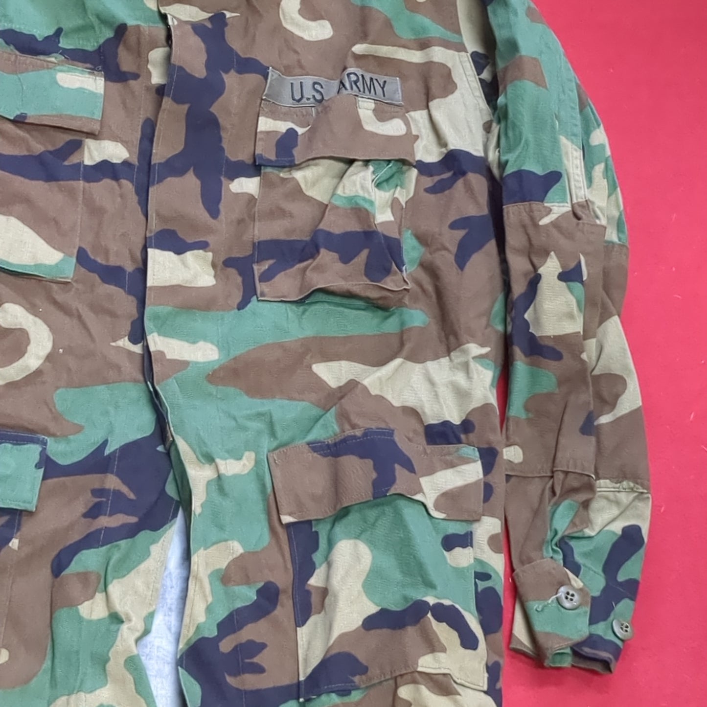 US Army LARGE LONG Uniform Top BDU Woodland Pattern (03cc cb7-8)