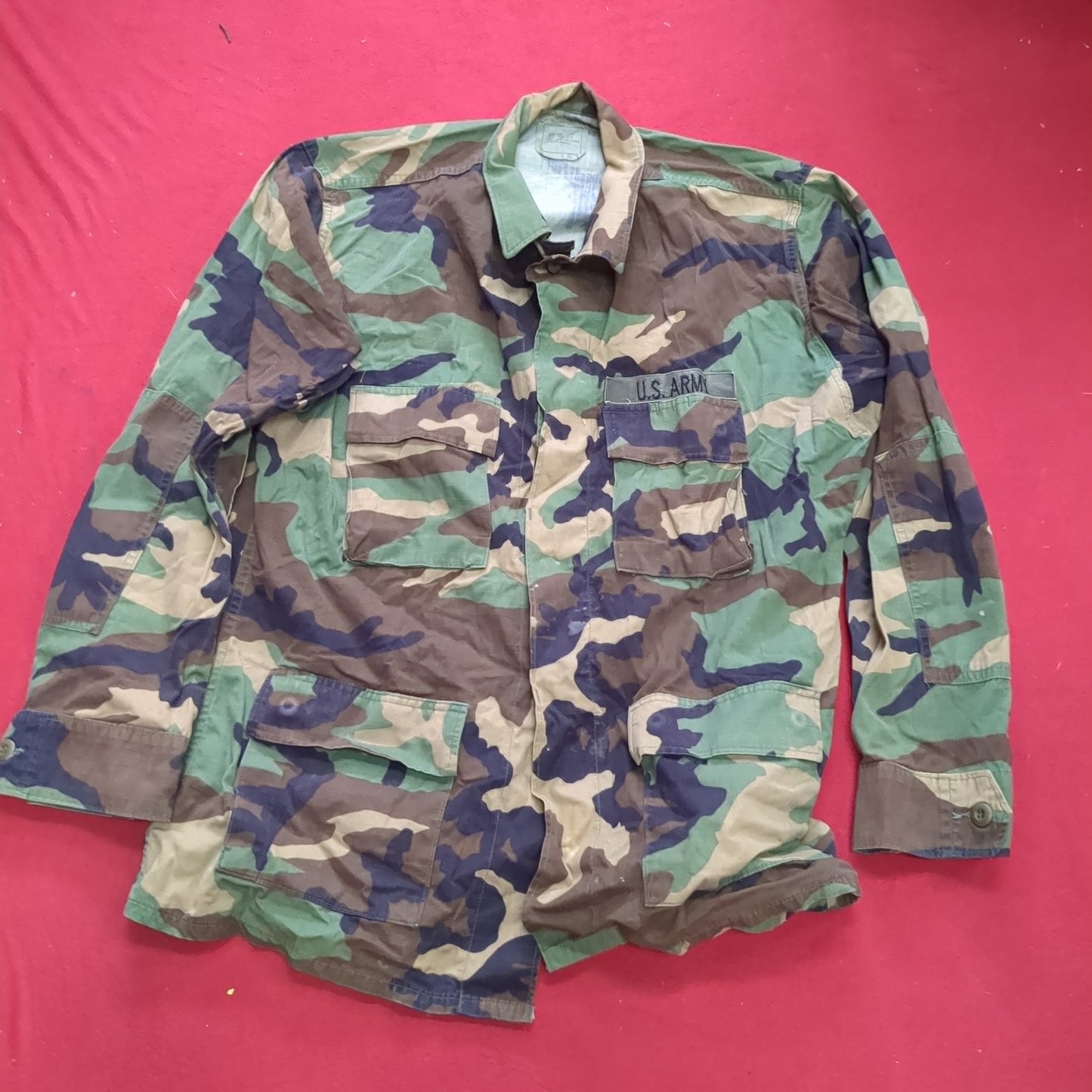 US Army US Army LARGE LONG Uniform Top BDU Woodland Pattern (03cc cb7-9)