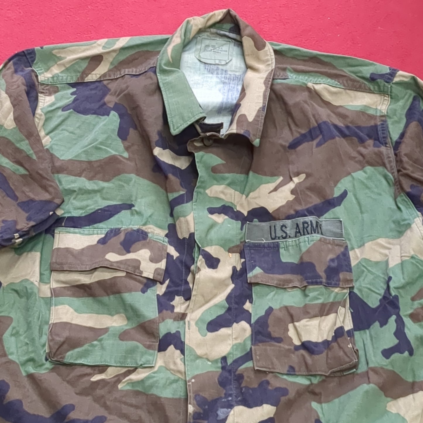 US Army US Army LARGE LONG Uniform Top BDU Woodland Pattern (03cc cb7-9)