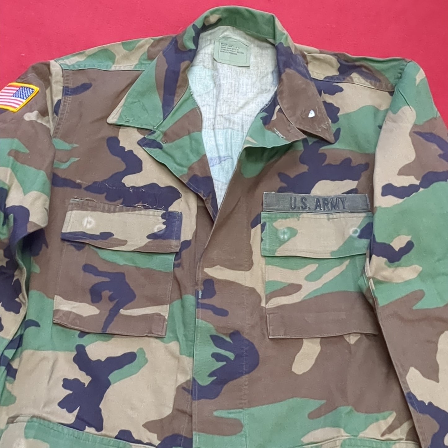 US Army US Army MEDIUM LONG Uniform Top BDU Woodland Pattern (05cc cb8-14)