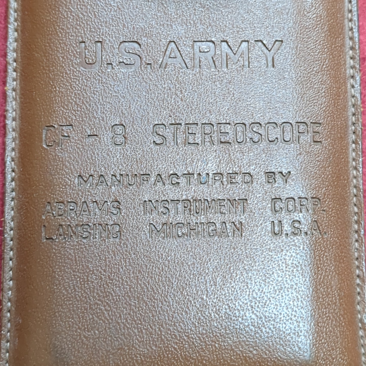 VINTAGE US Army CF-8 Stereoscope Abrams Distribution w Case (09CC- ca10-1gp24)